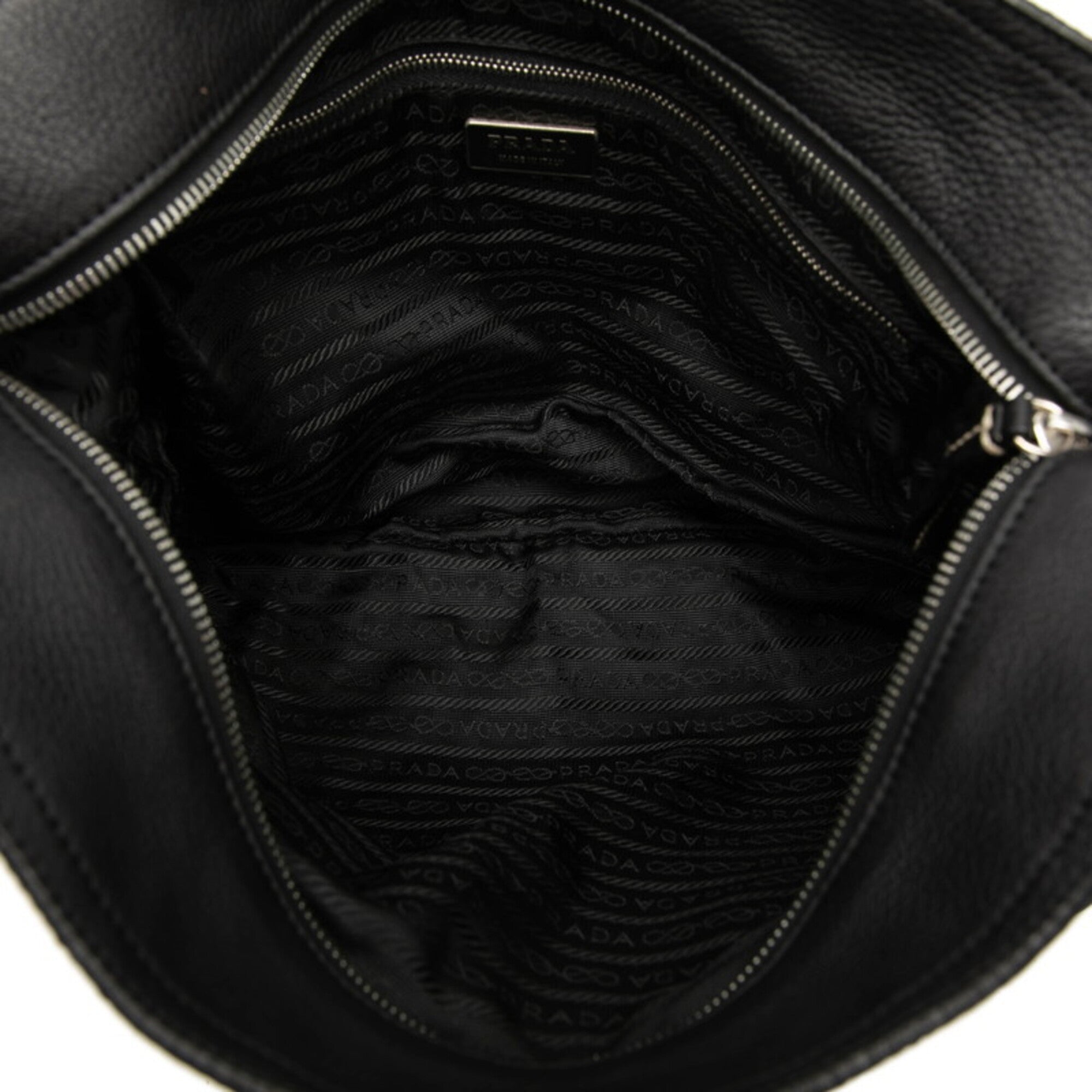 Prada Black Nylon Leather Shoulder Bag (Pre-Owned)