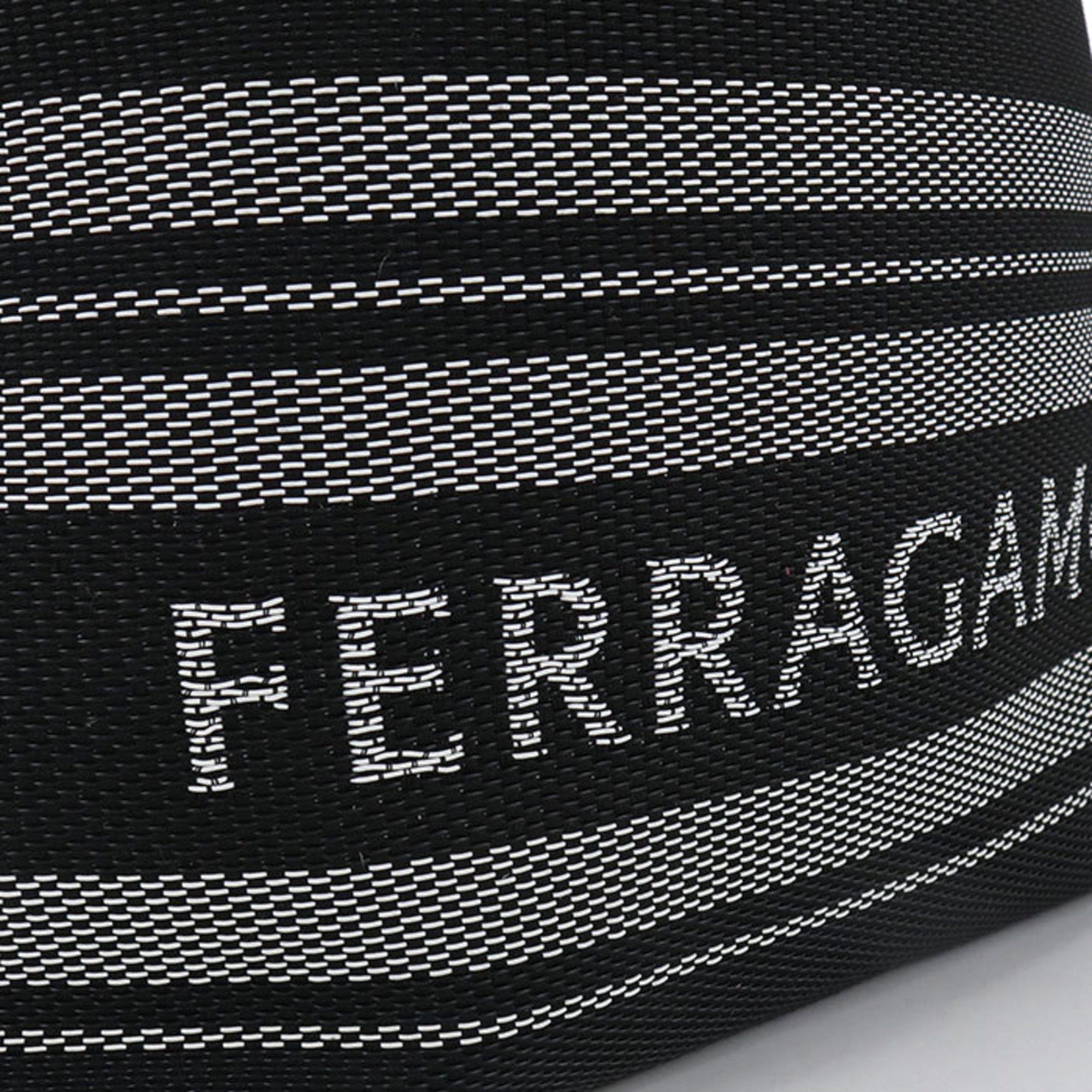 Salvatore Ferragamo Black Jacquard Tote Bag (Pre-Owned)