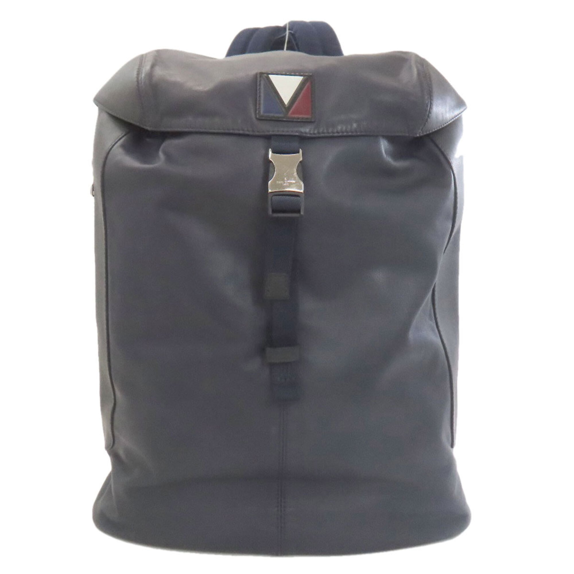 Louis Vuitton Navy Leather Backpack (Pre-Owned)
