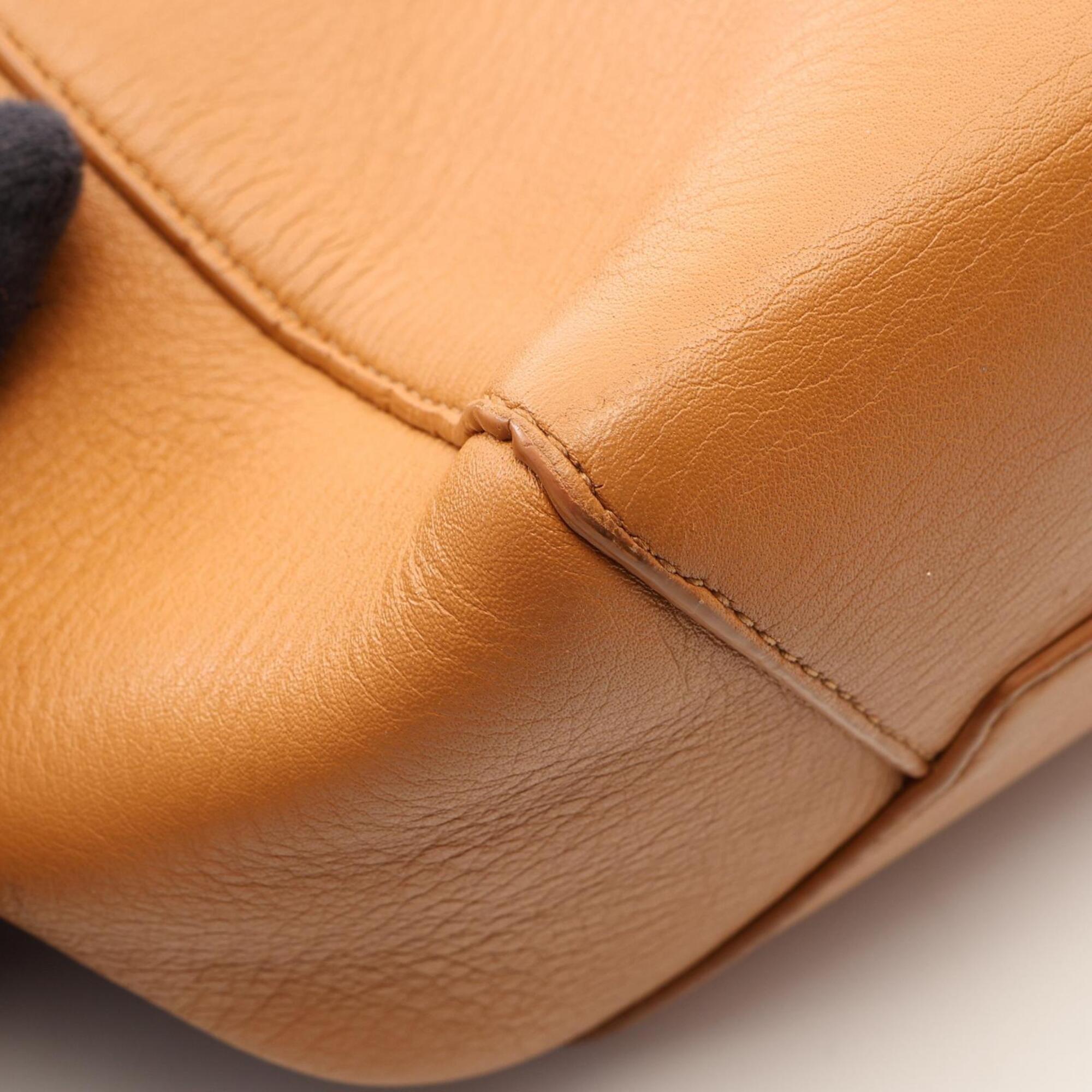 Bottega Veneta Beige Leather Basket Handbag Tote Bag (Pre-Owned)
