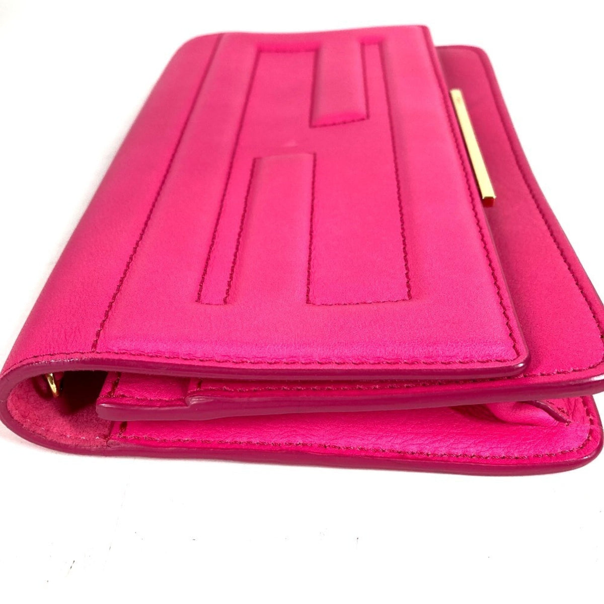 Fendi Pink Leather Chain/Shoulder Wallet (Pre-Owned)
