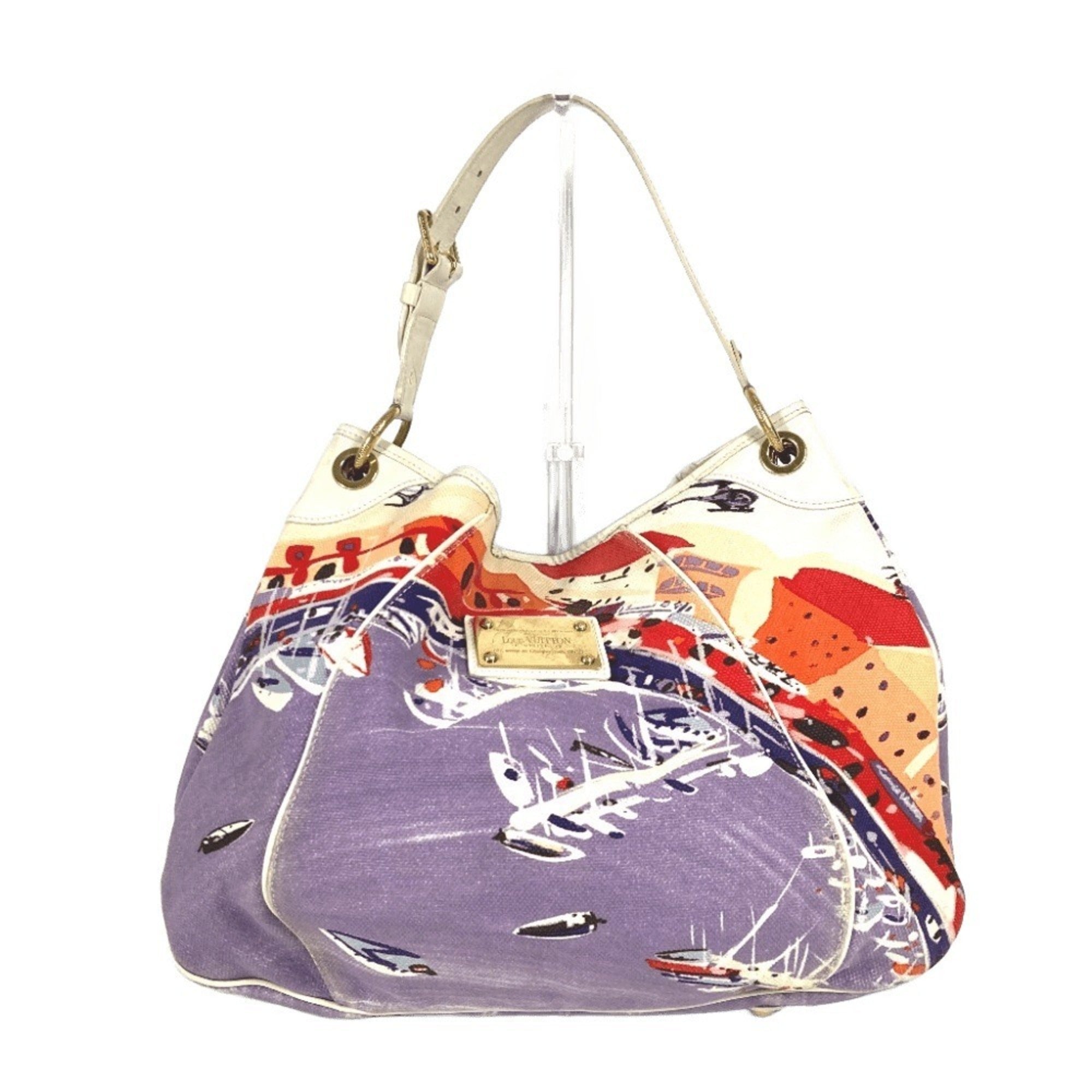 Louis Vuitton Multi-Color Leather Canvas Shoulder Bag (Pre-Owned)