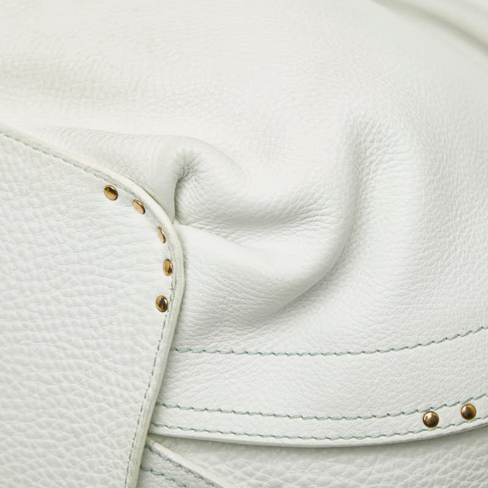 Celine White Leather Tote Bag (Pre-Owned)