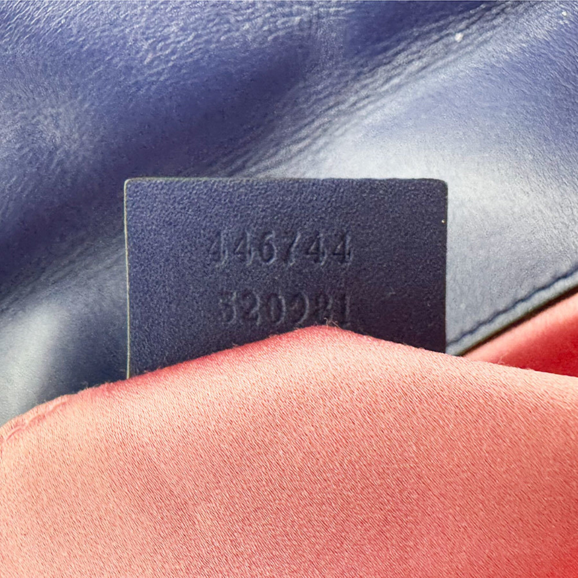 Gucci Blue Velvet Shoulder Bag (Pre-Owned)