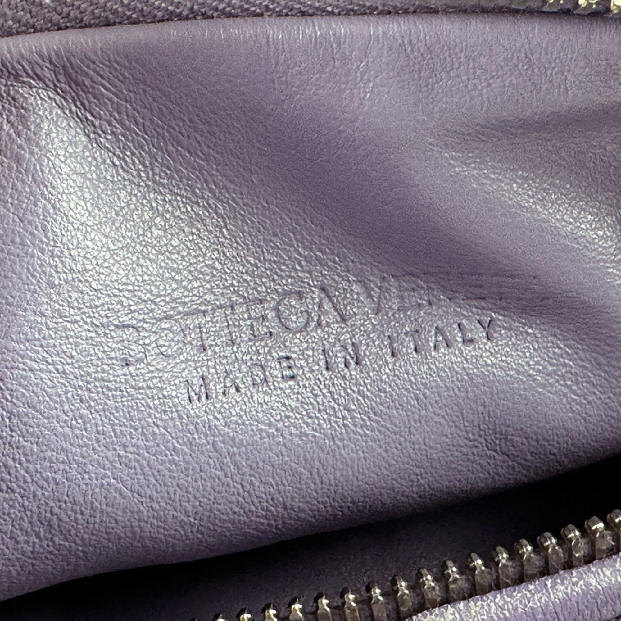 Bottega Veneta Purple Leather Handbag (Pre-Owned)