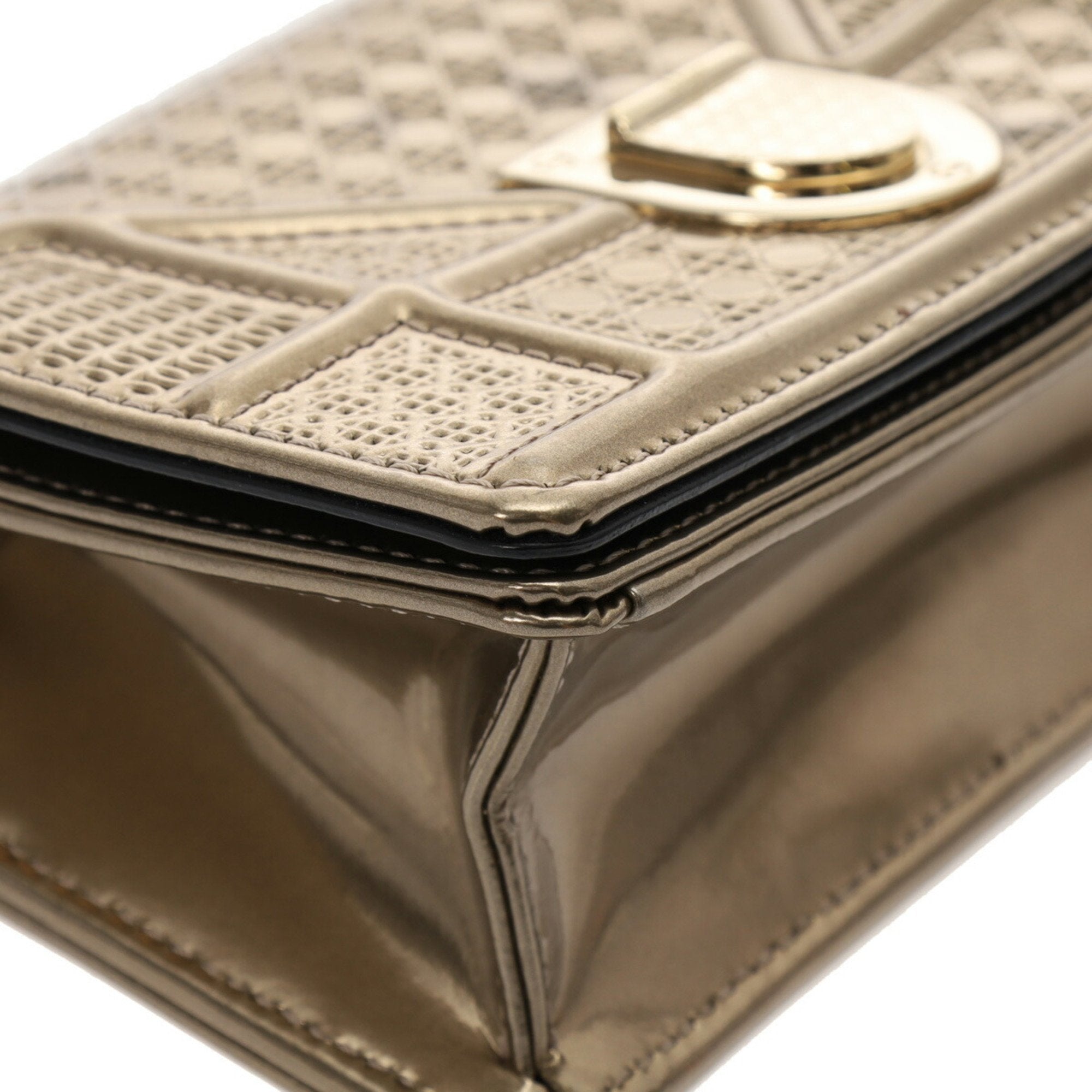 Christian Dior Gold Leather Shoulder Bag (Pre-Owned)