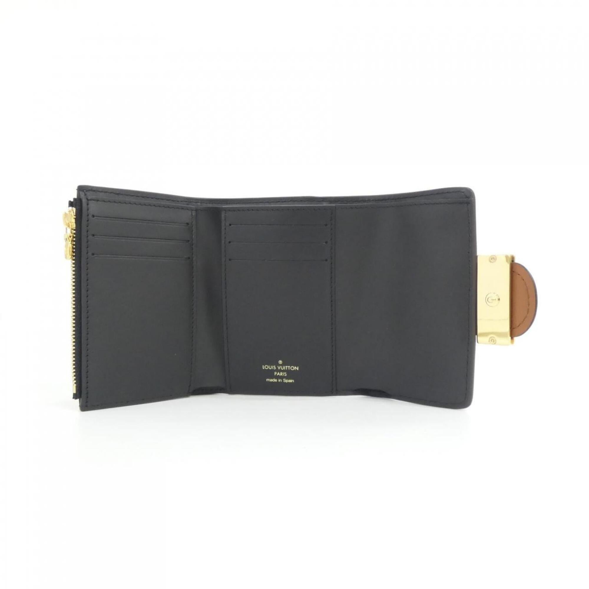 Louis Vuitton Marron Monogram Coated Canvas Wallet (Tri-Fold) (Pre-Owned)
