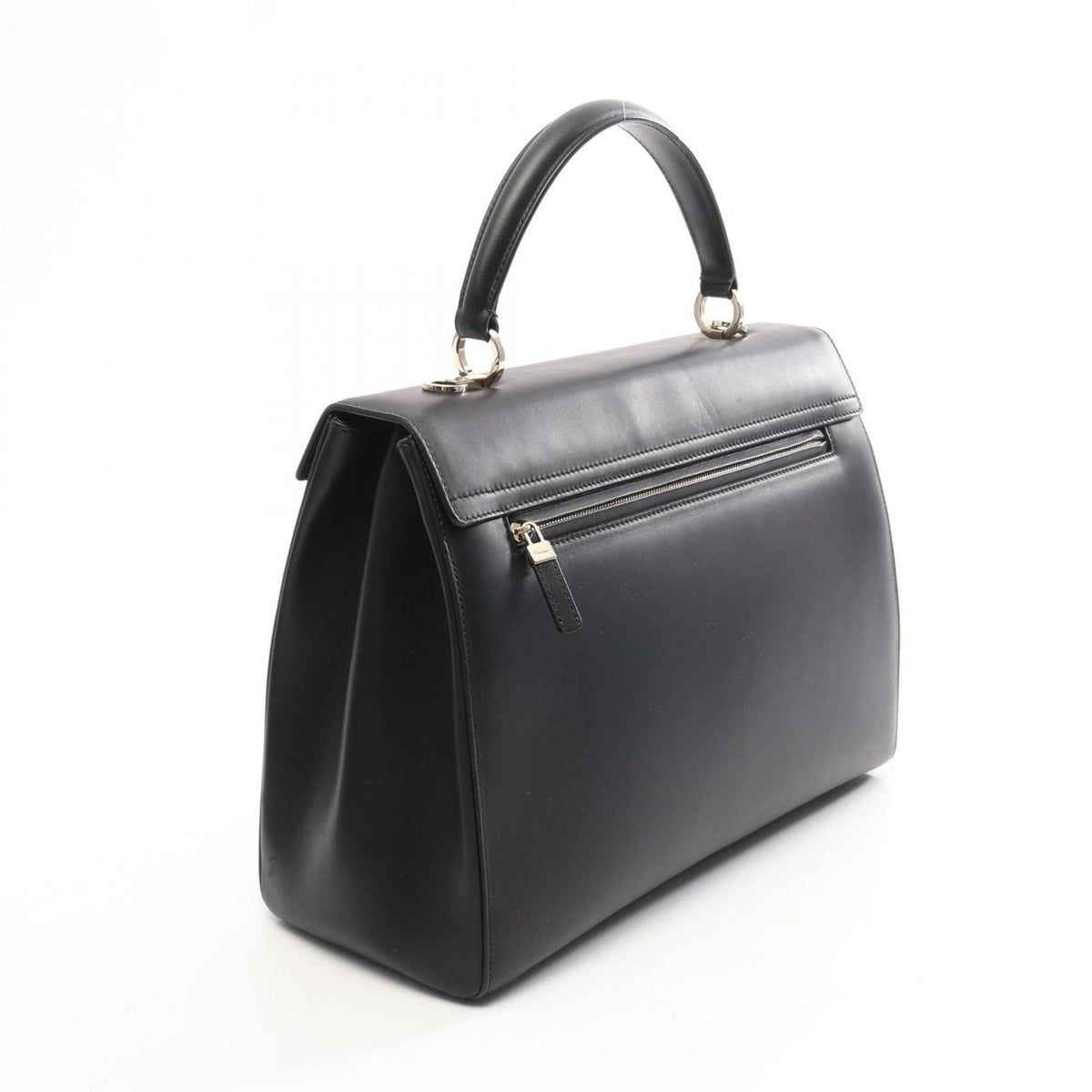 Salvatore Ferragamo Black Leather Handbag (Pre-Owned)