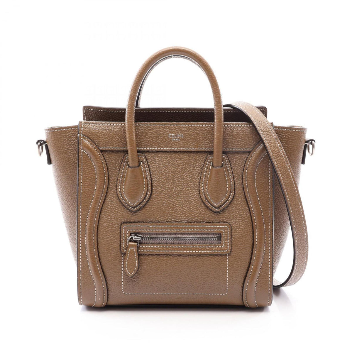 Celine Gray Leather Handbag (Pre-Owned)
