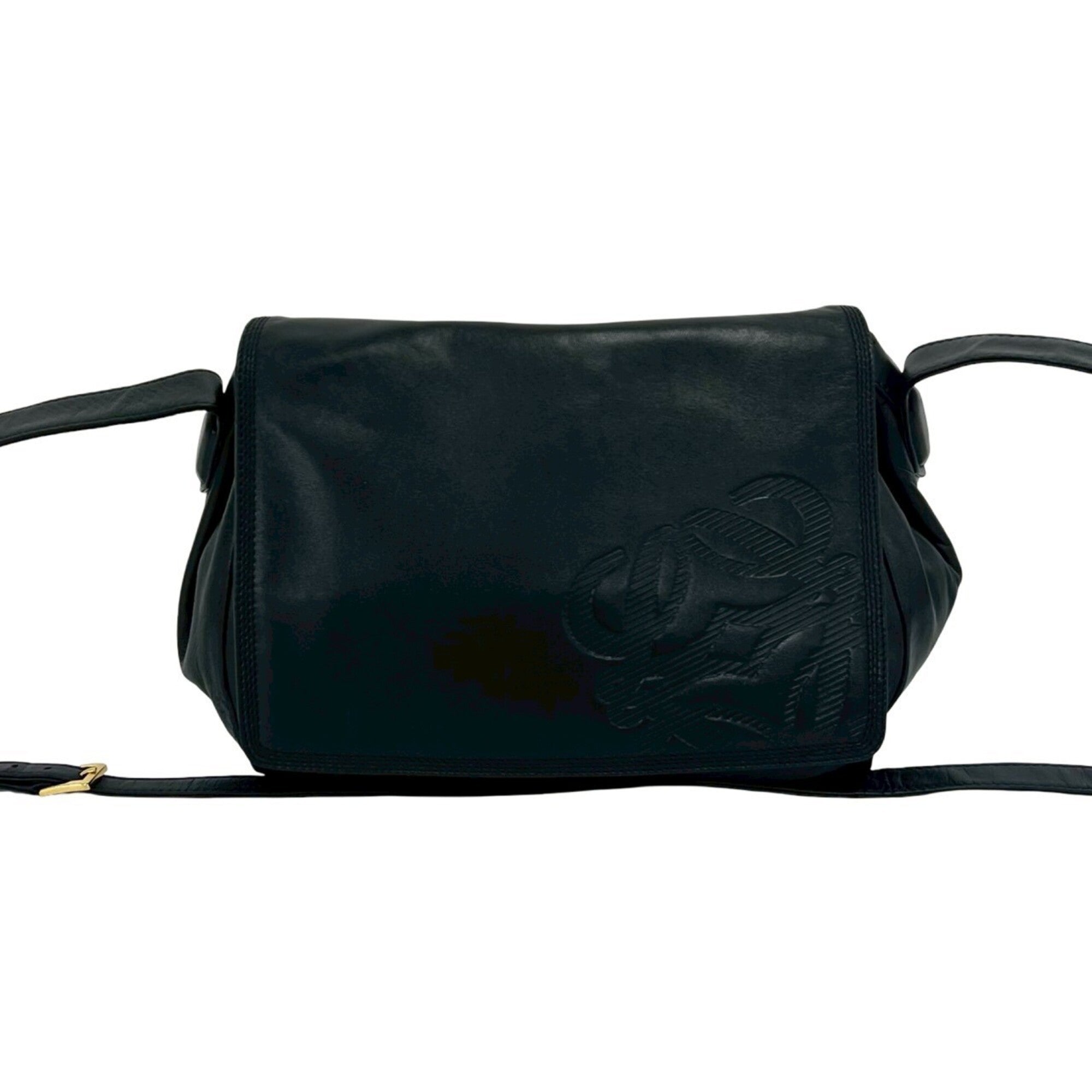 Loewe Black Leather Pochette Shoulder Bag (Pre-Owned)