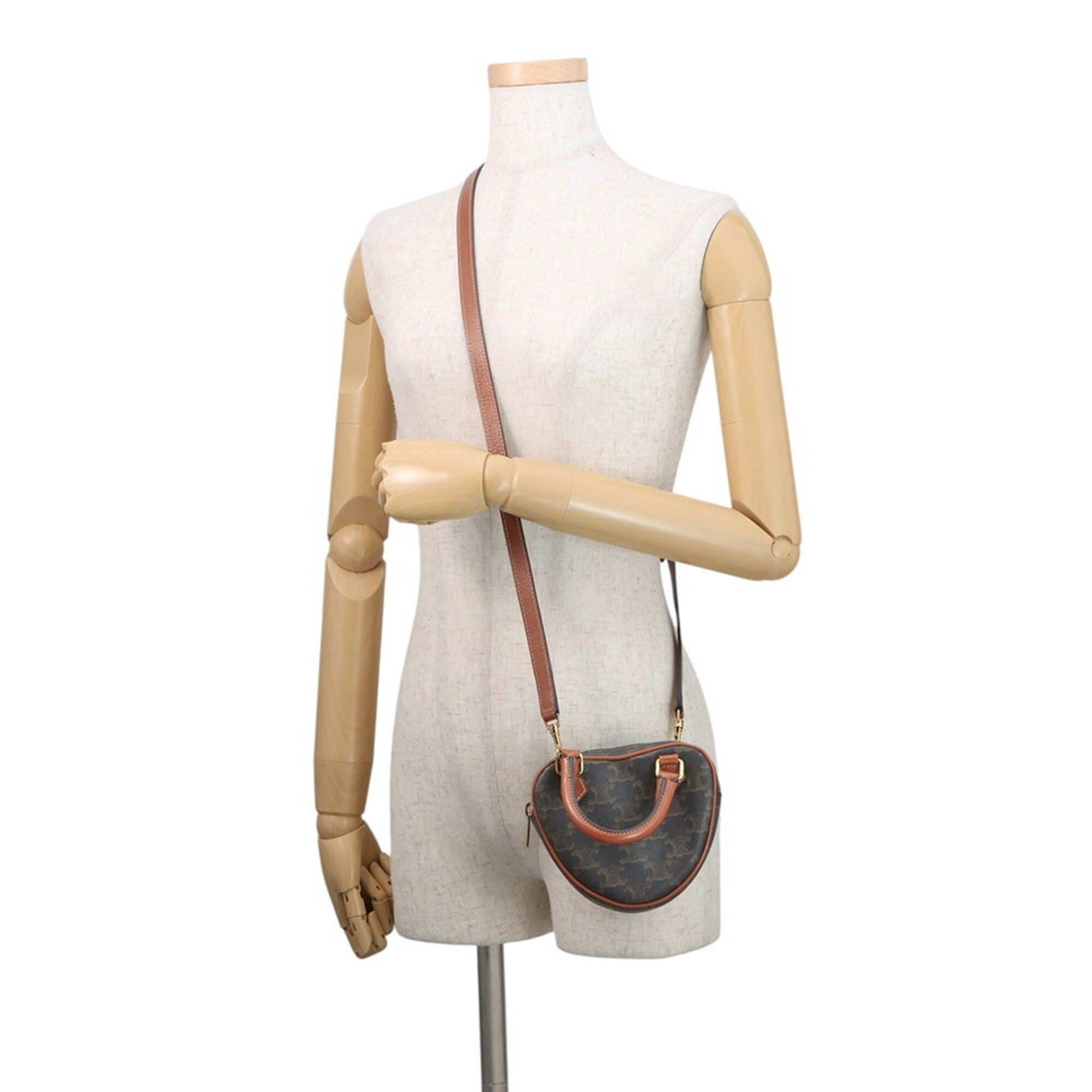 Celine Brown Pvc Leather Handbag Shoulder Bag (Pre-Owned)