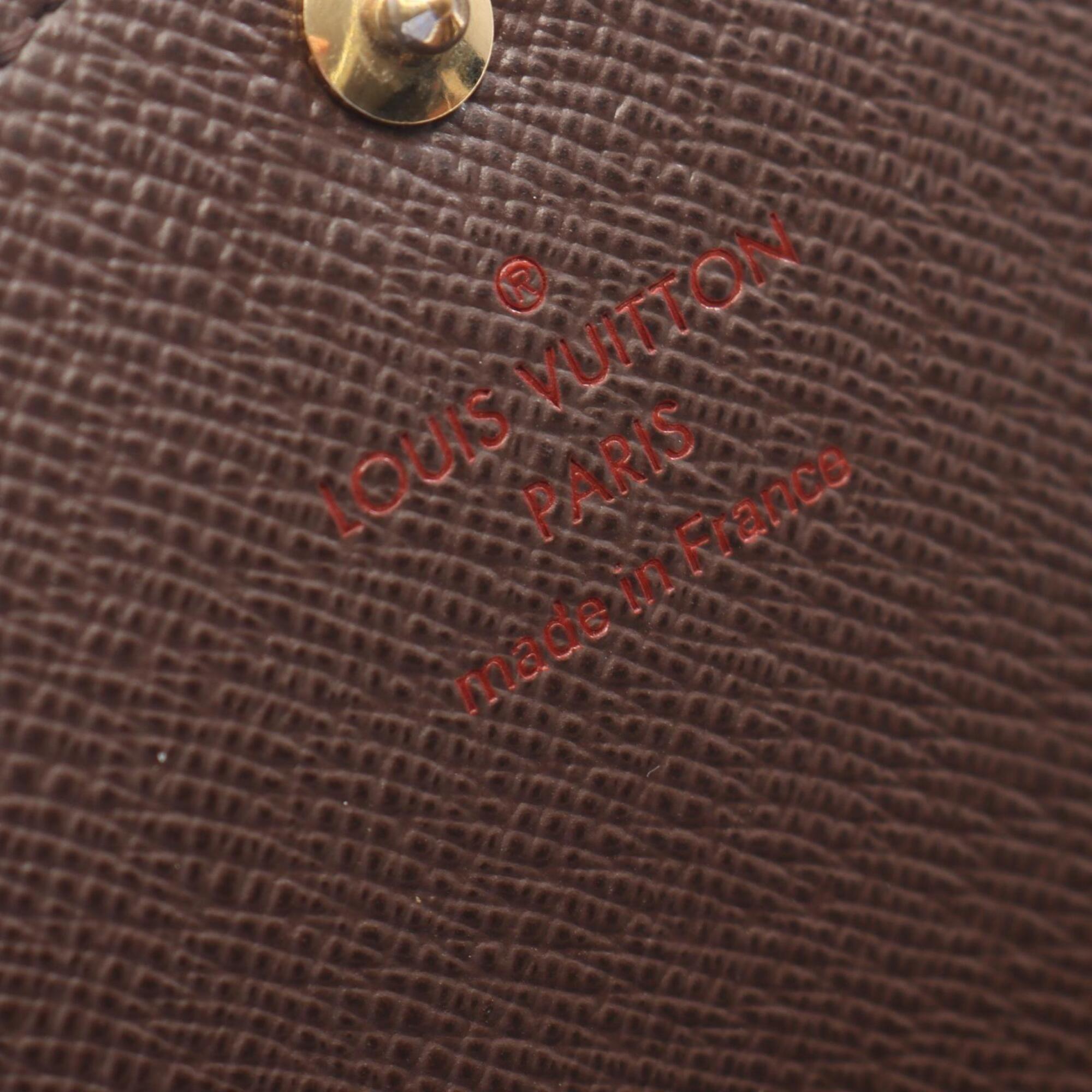 Louis Vuitton Brown Leather Pvc Long Wallet (Bi-Fold) (Pre-Owned)
