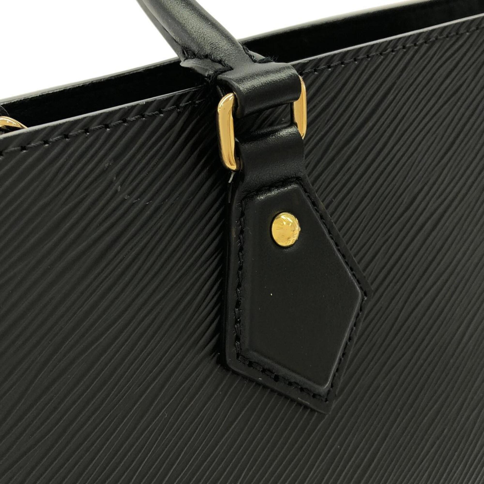Louis Vuitton Black Leather Handbag (Pre-Owned)