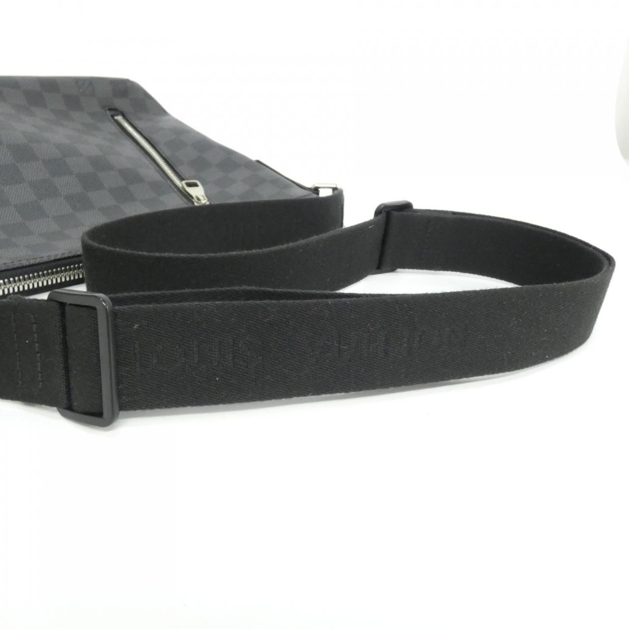 Louis Vuitton Dark Gray Graphite Coated Canvas Shoulder Bag (Pre-Owned)