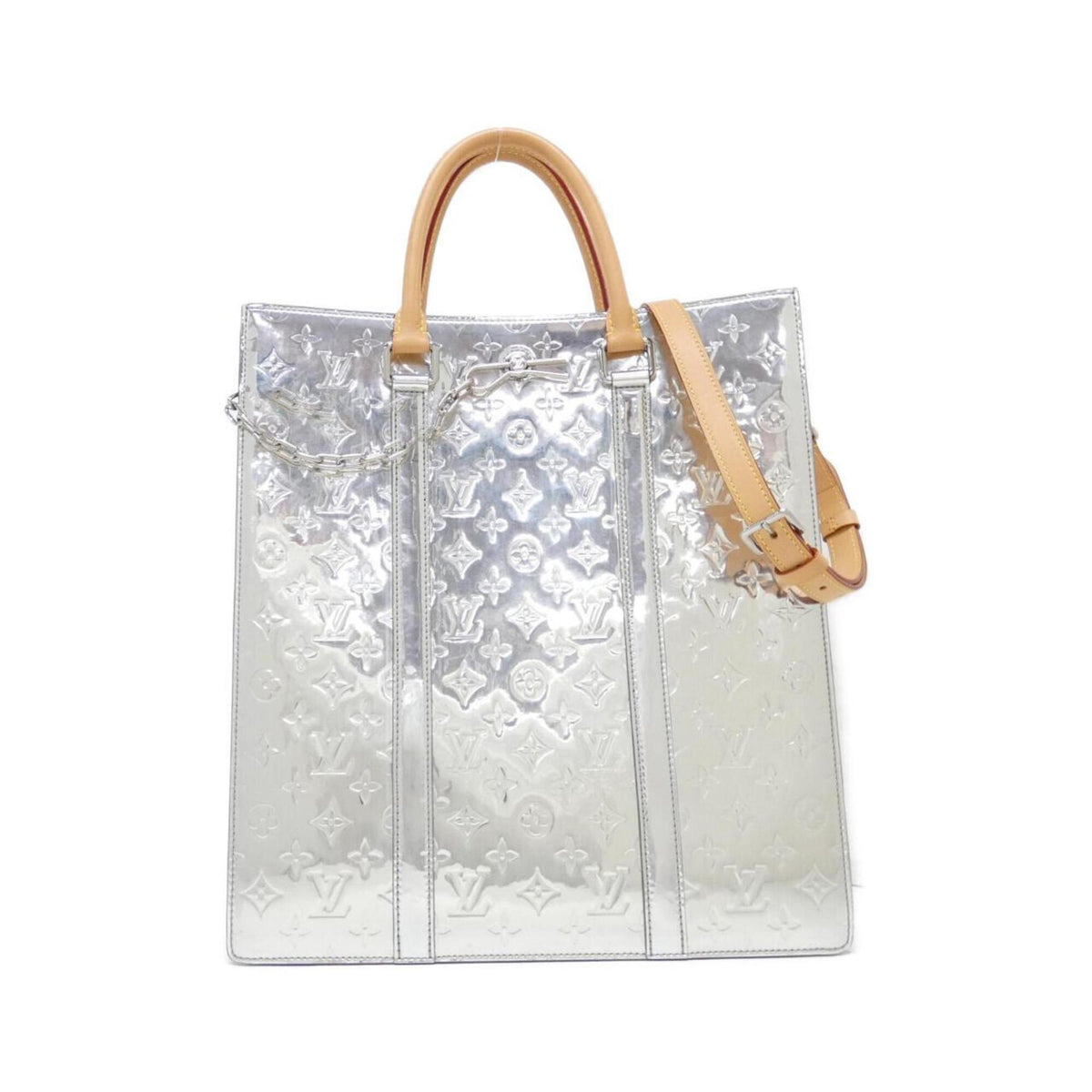 Louis Vuitton Silver Pvc Handbag (Pre-Owned)