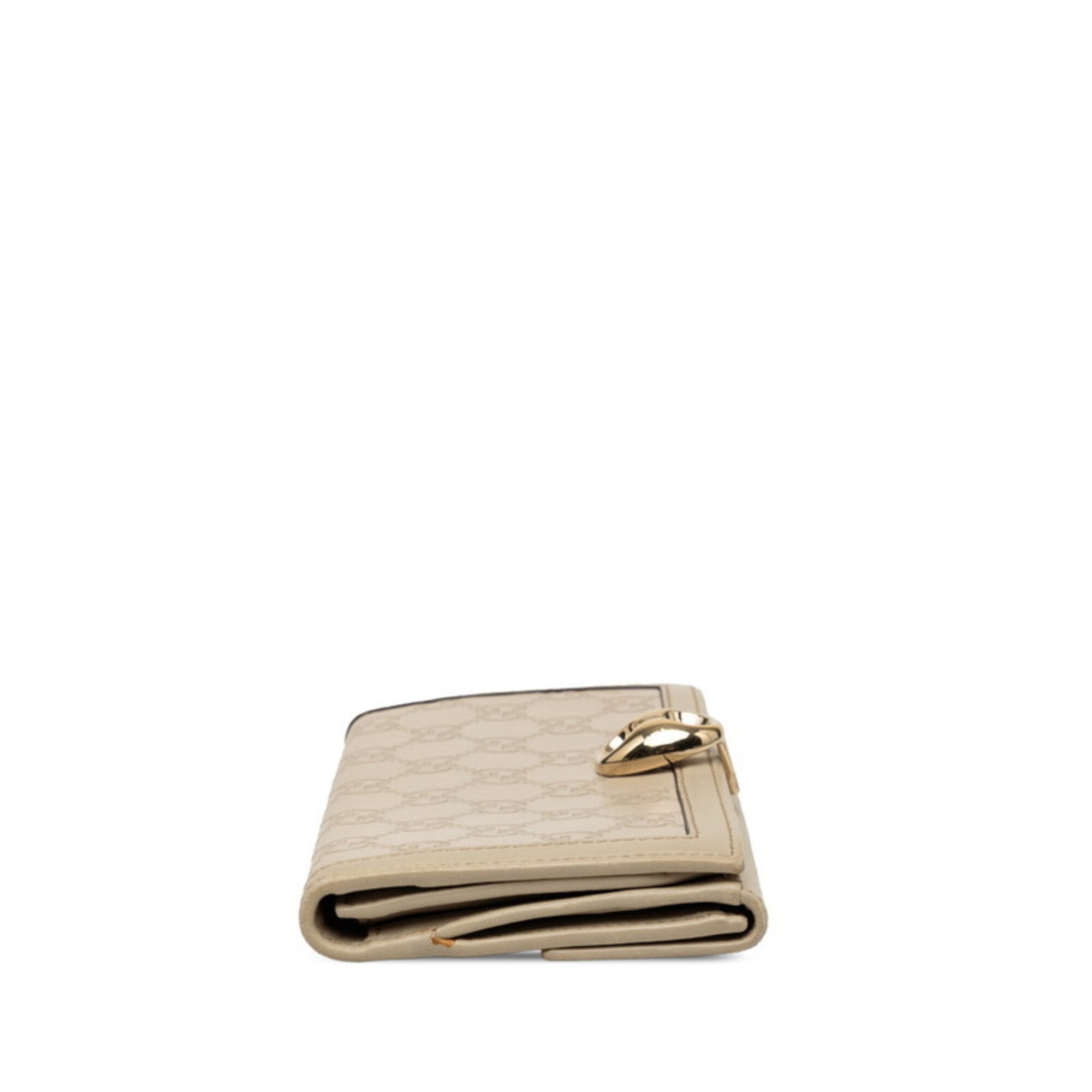 Gucci Gray Leather Long Wallet (Bi-Fold) (Pre-Owned)