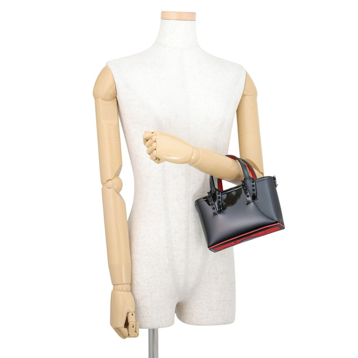 Christian Louboutin Black Leather Handbag Shoulder Bag (Pre-Owned)