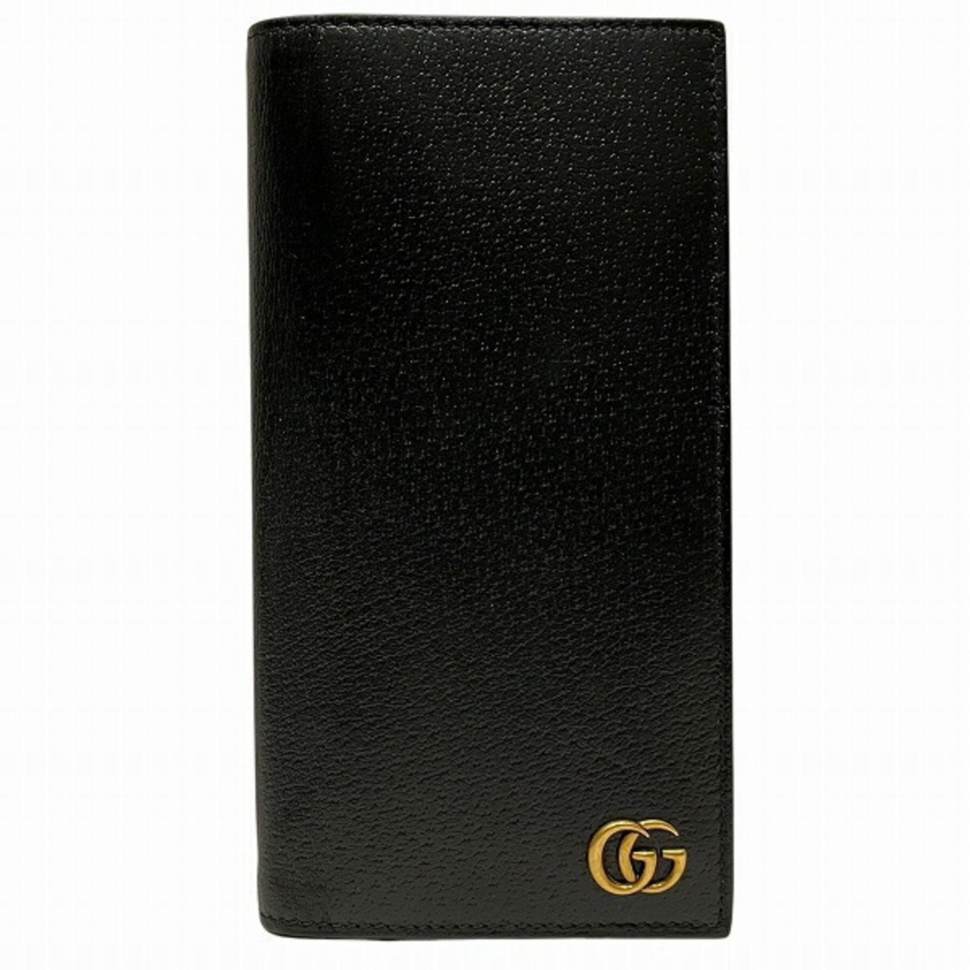 Gucci Black Leather Long Wallet (Bi-Fold) (Pre-Owned)