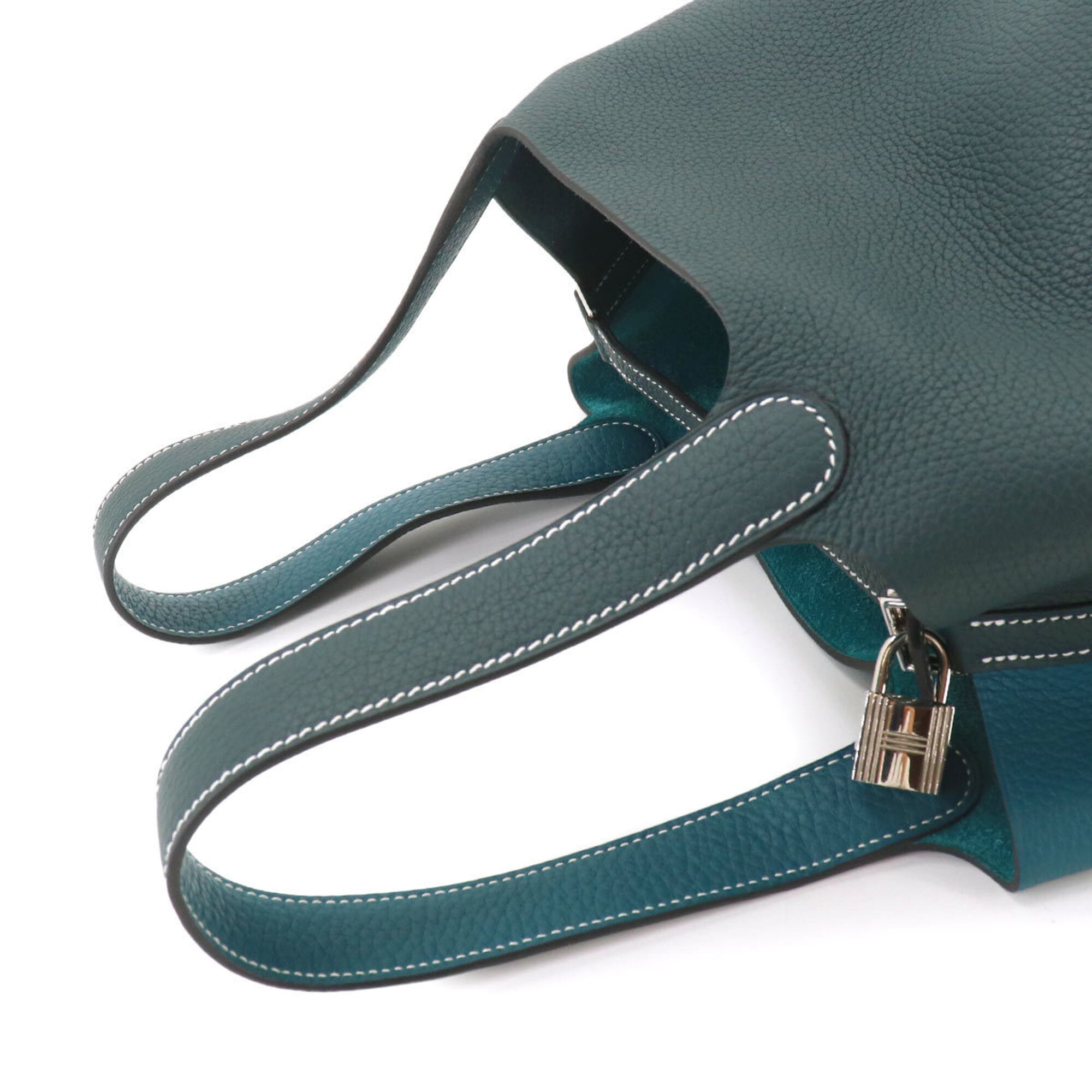 Piko Green Leather Handbag (Pre-Owned)