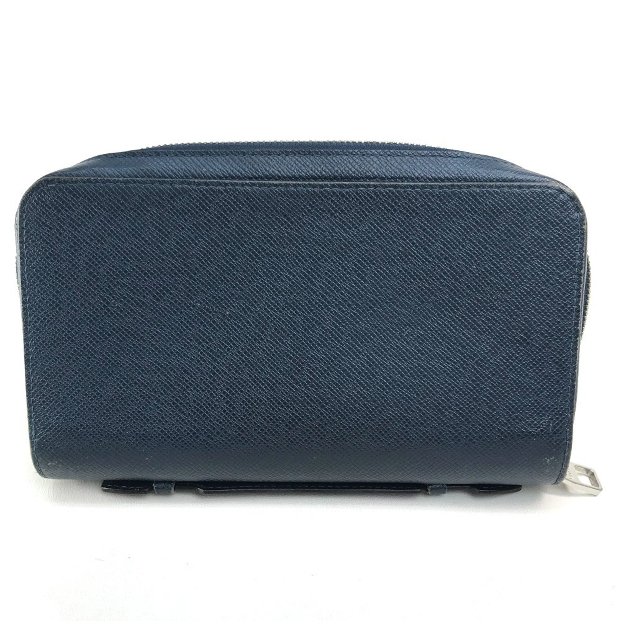 Louis Vuitton Taiga Blue Ocean Taiga Leather Long Wallet (Bi-Fold) (Pre-Owned)