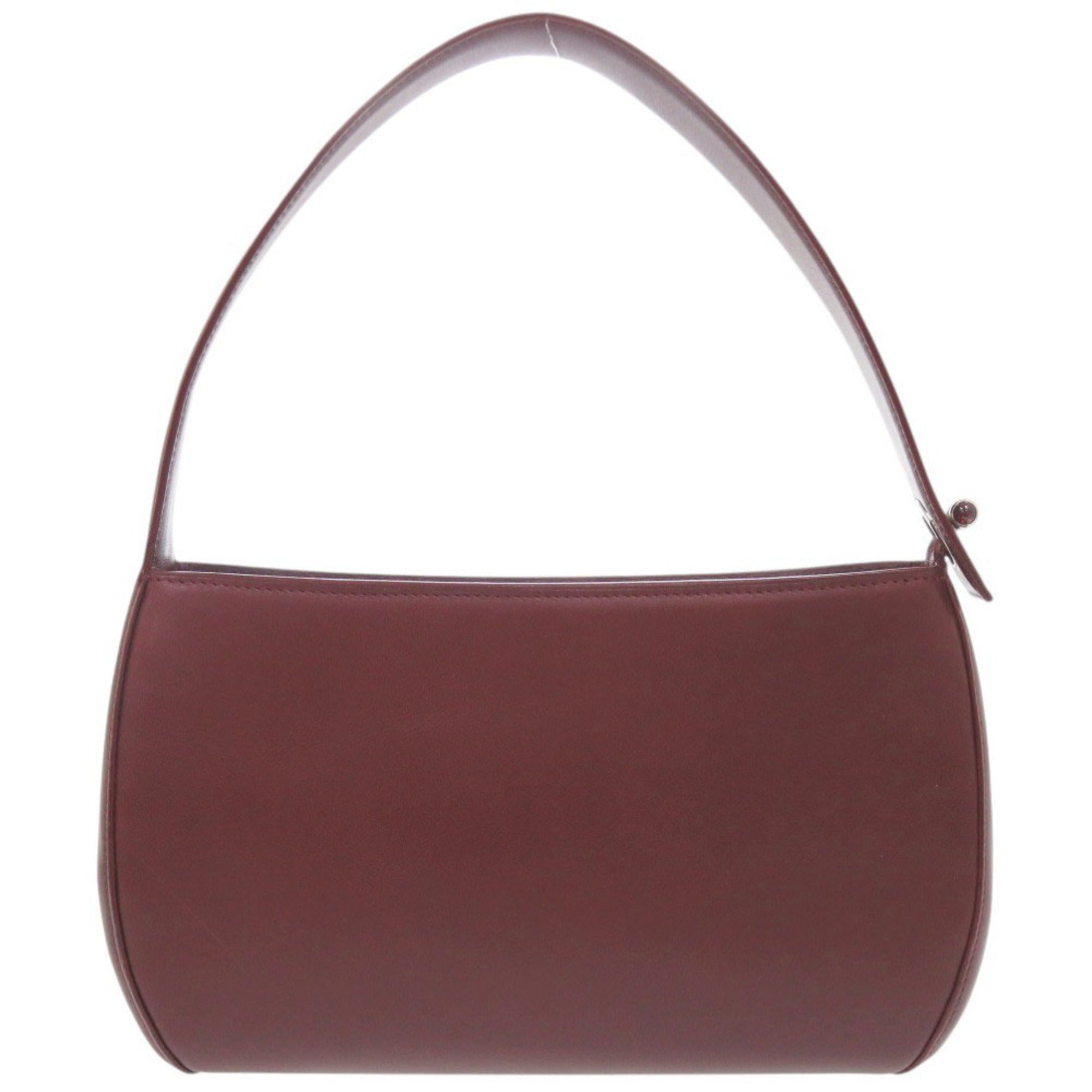 Cartier Bordeaux Leather Handbag (Pre-Owned)
