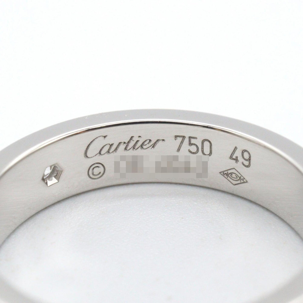Cartier Silver Clear Band Ring (Pre-Owned)
