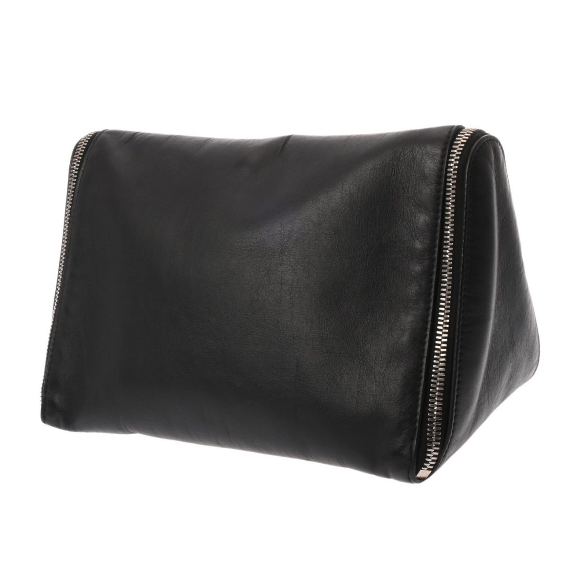 Bottega Veneta Black Leather Clutch Bag (Pre-Owned)
