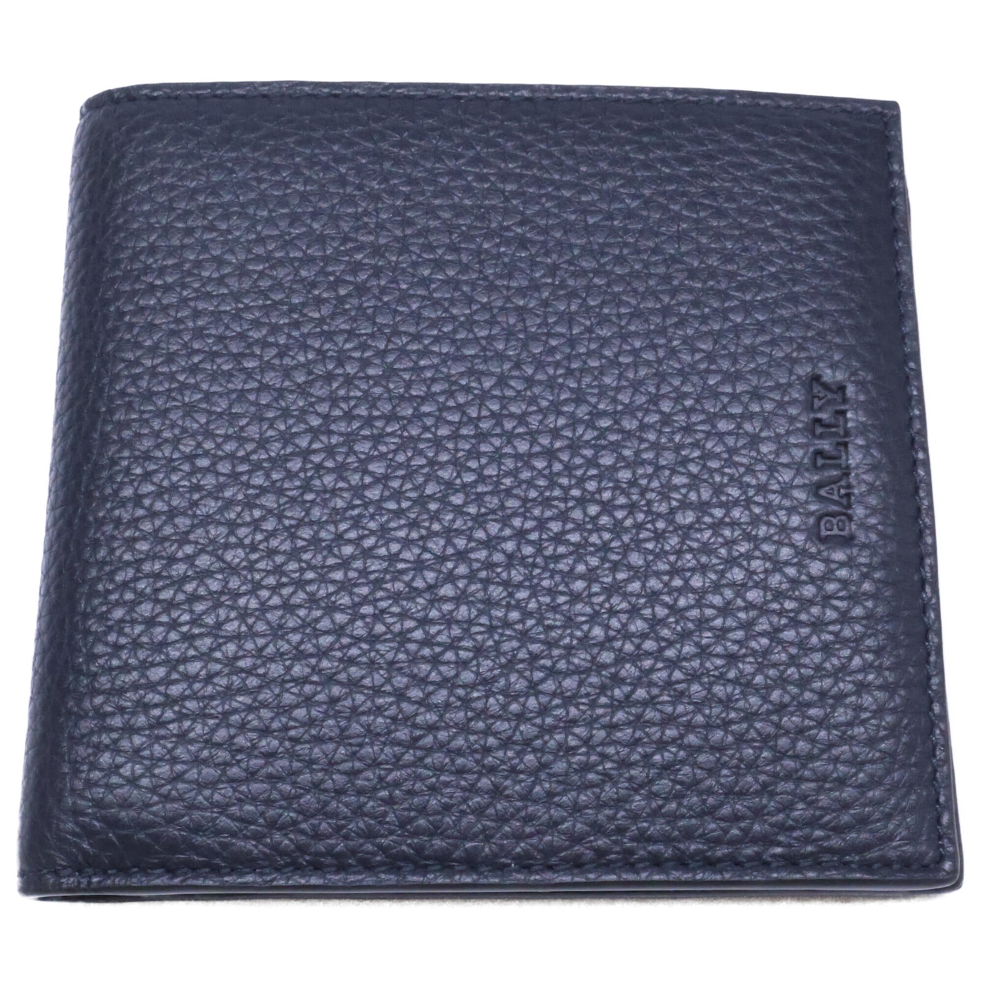 Bally Dark Navy Leather Wallet (Bi-Fold) (Pre-Owned)