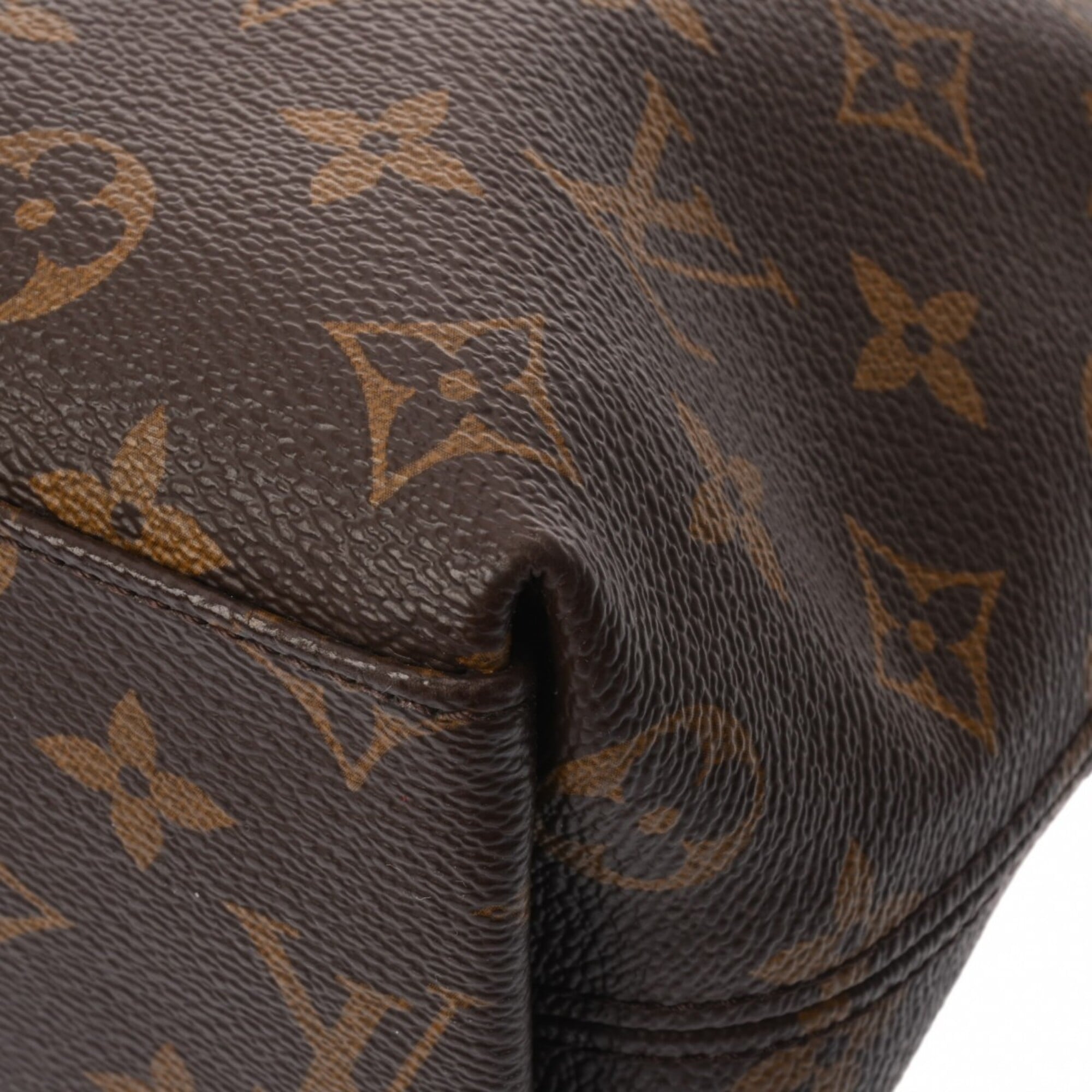 Louis Vuitton Brown Red Color Monogram Canvas Shoulder Bag (Pre-Owned)
