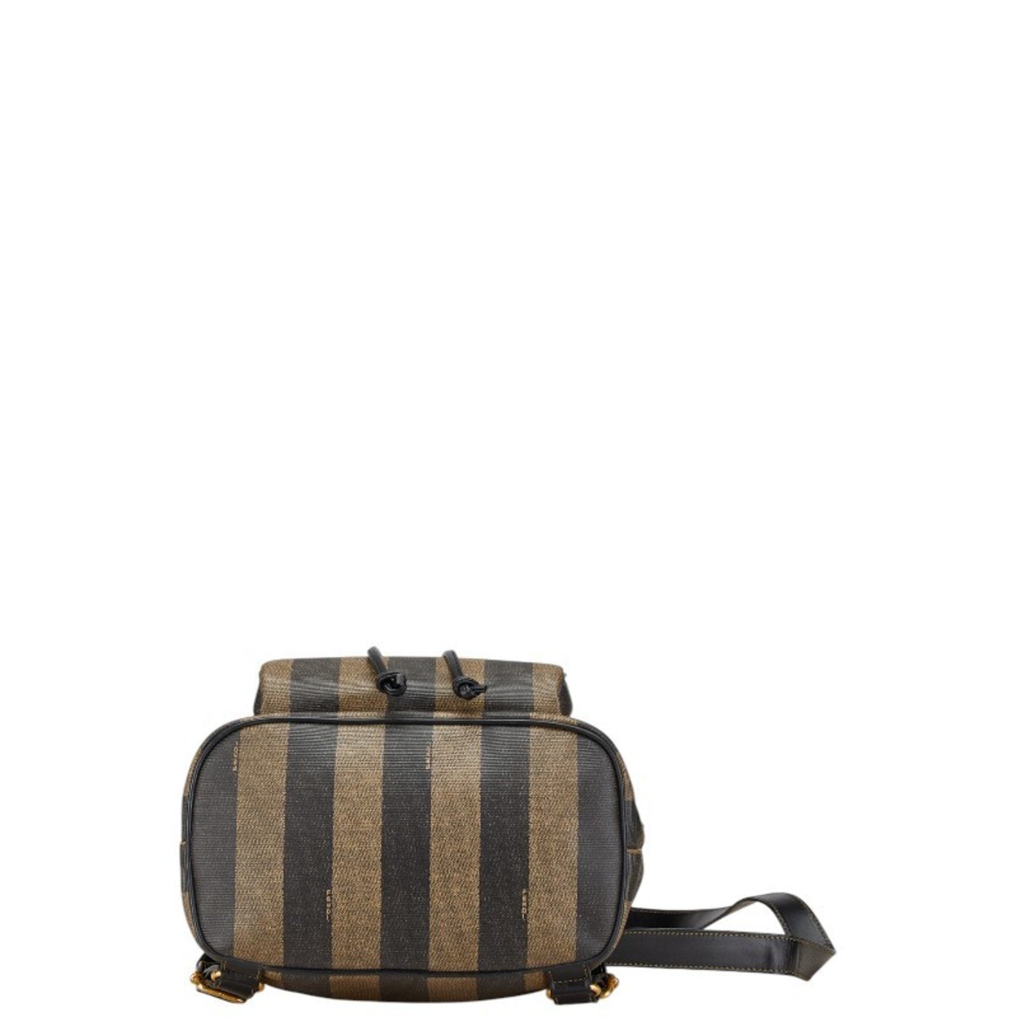 Fendi Black Brown Pvc Leather Backpack (Pre-Owned)