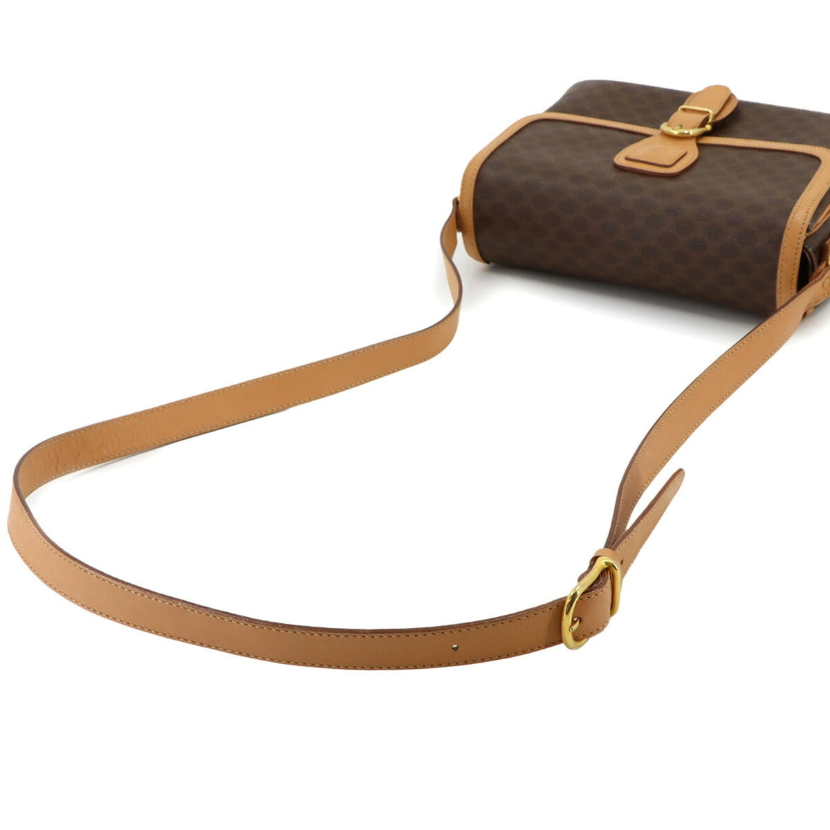 Celine Brown Pvc Leather Handbag Shoulder Bag (Pre-Owned)