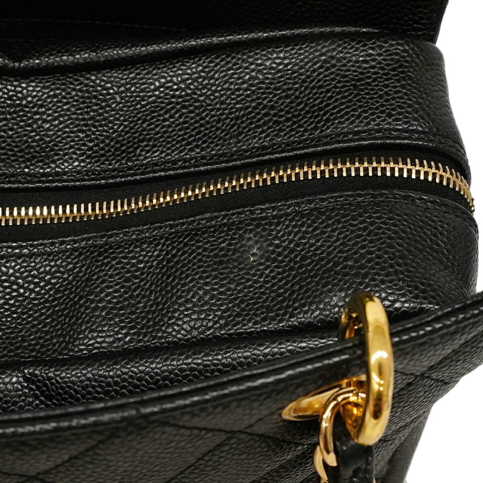 Chanel Black Grained Calfskin Shoulder Bag (Pre-Owned)