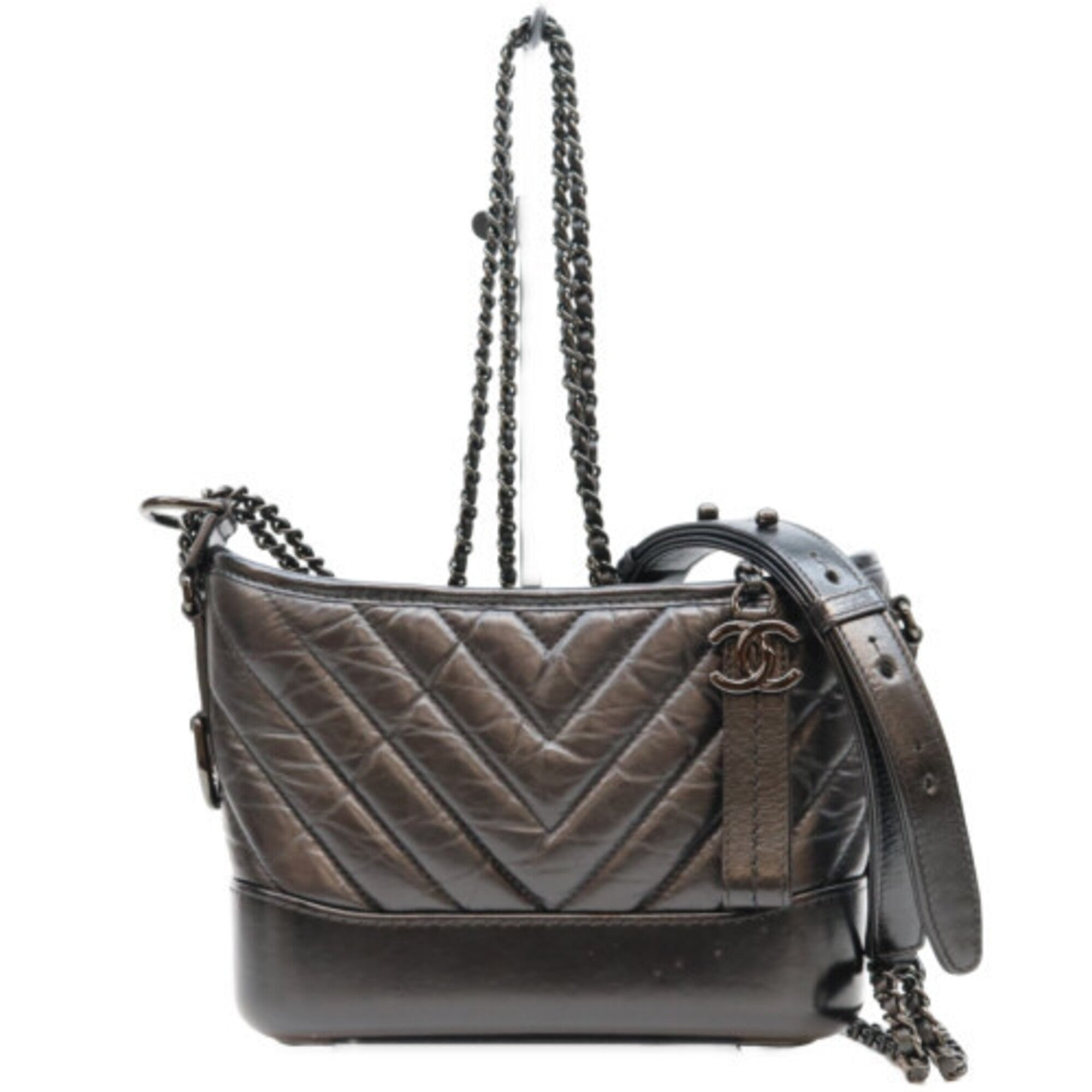 Chanel Black Leather Shoulder Bag (Pre-Owned)