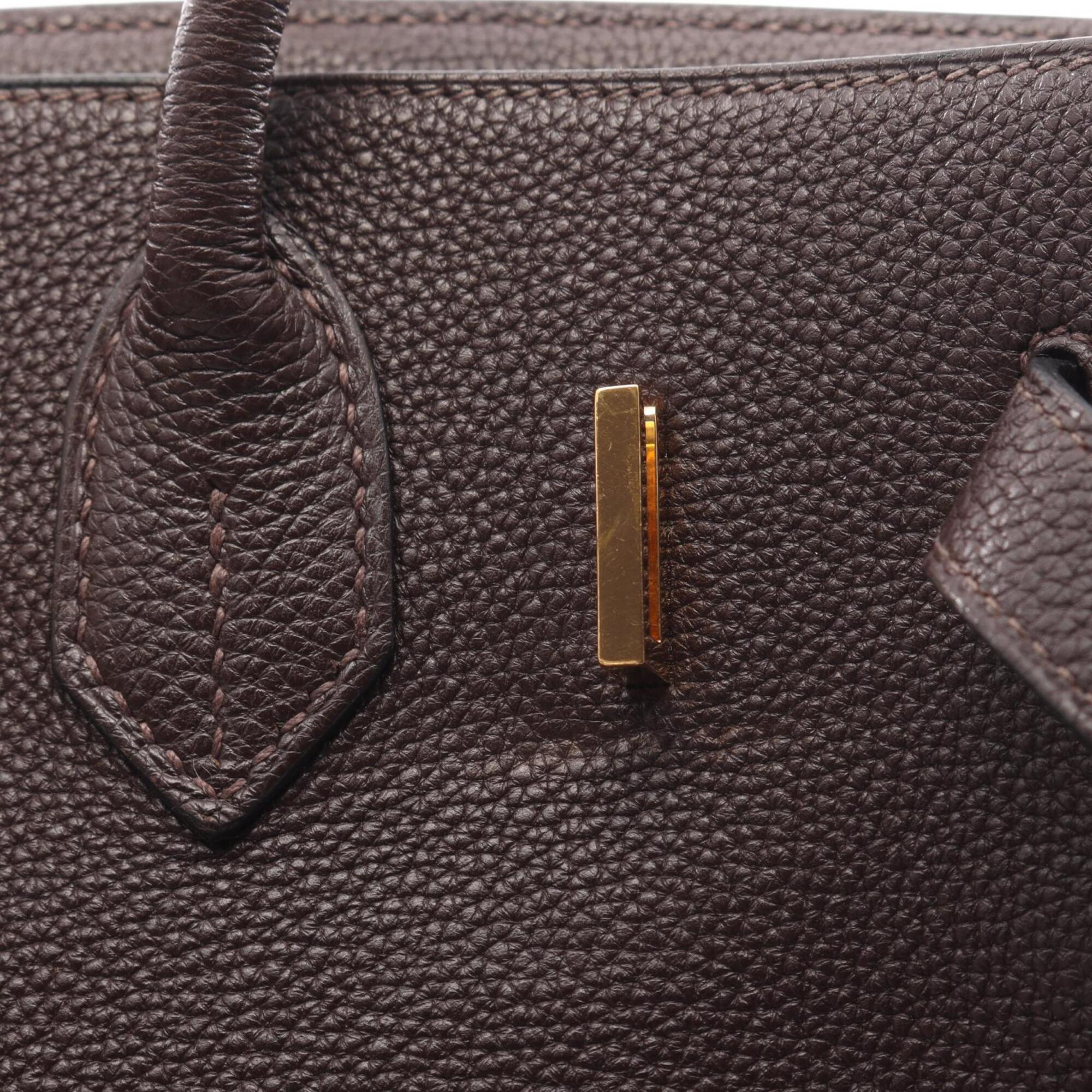 Hermes Brown Togo Leather Handbag (Pre-Owned)