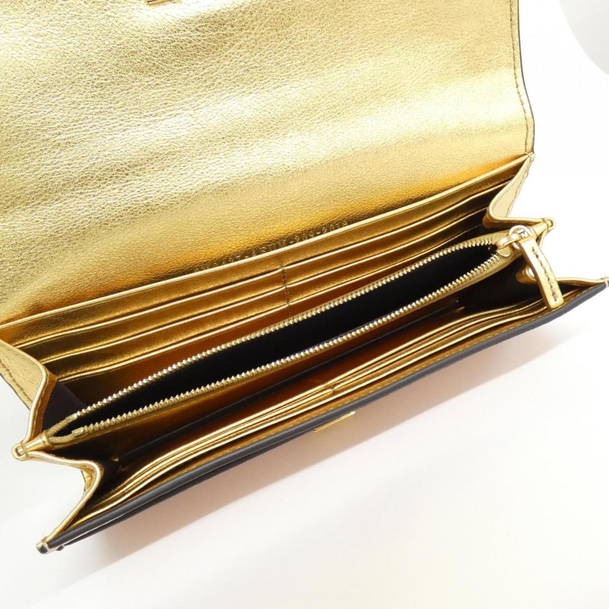 Fendi Leather Long Wallet (Bi-Fold) (Pre-Owned)