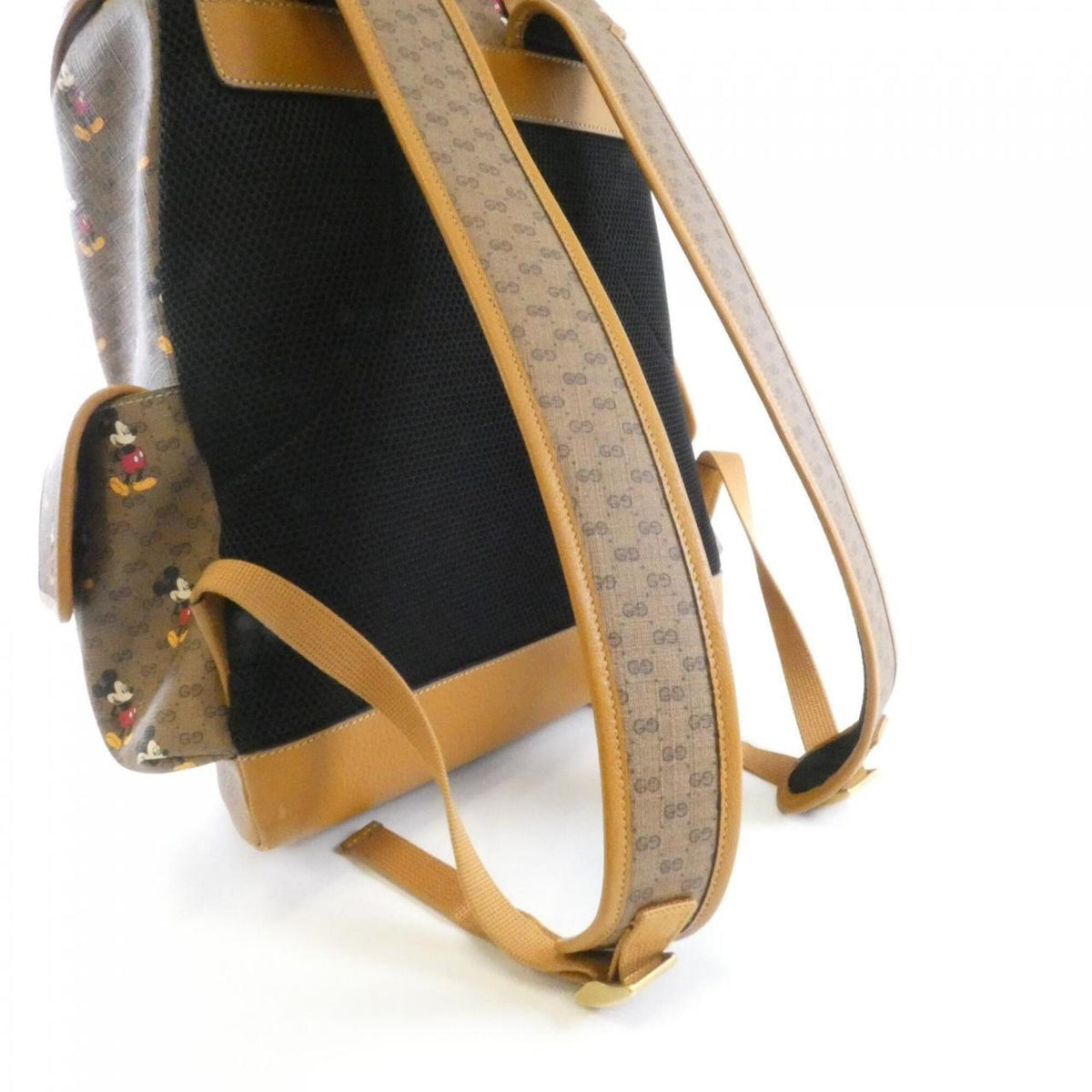 Gucci Beige Light Brown Gg Supreme Leather Backpack (Pre-Owned)