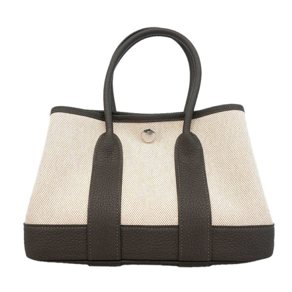 Hermes Brown Toile H Handbag (Pre-Owned)