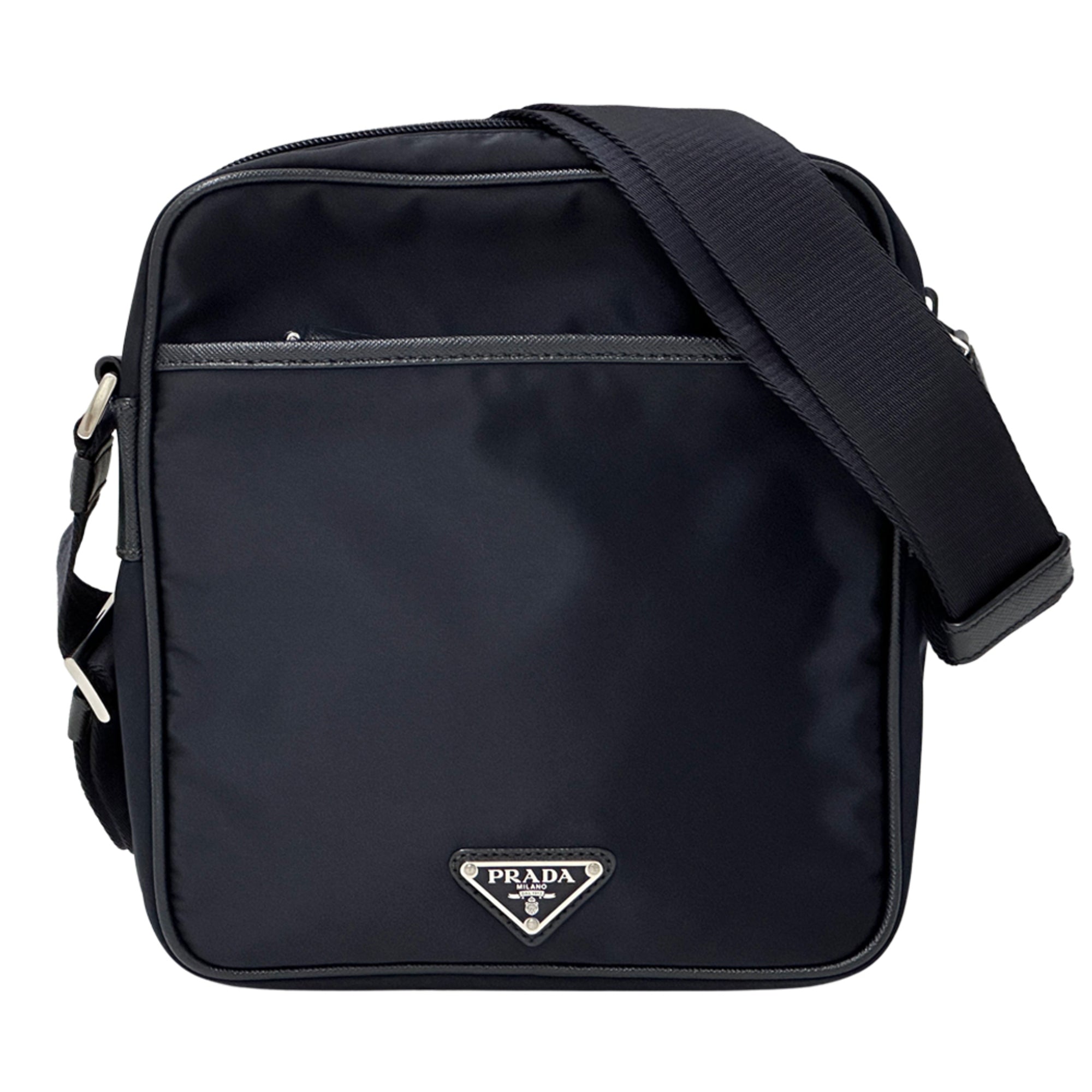 Prada Navy Nylon Handbag Shoulder Bag (Pre-Owned)