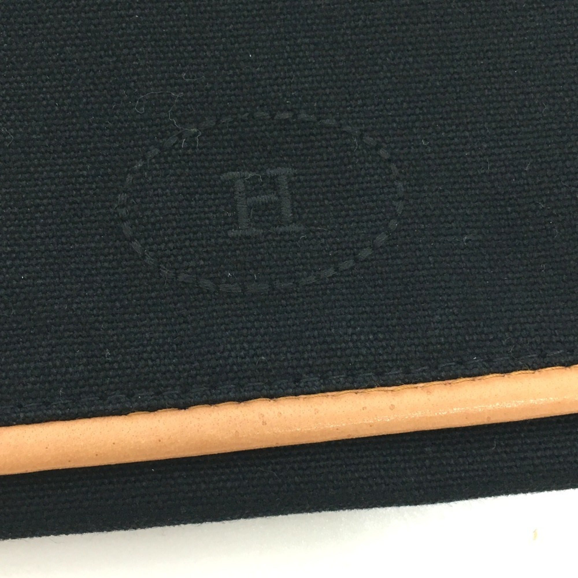 Hermes Bolide Black Canvas Pouch (Pre-Owned)