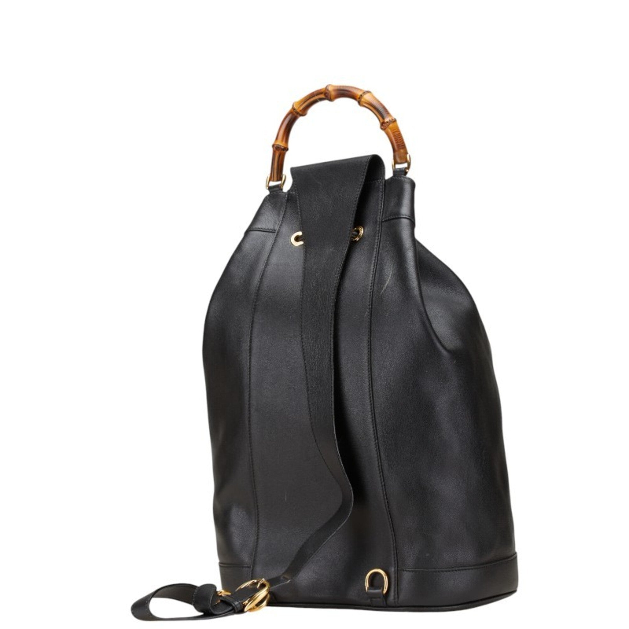 Gucci Black Leather Shoulder Bag Sling Bag (Pre-Owned)