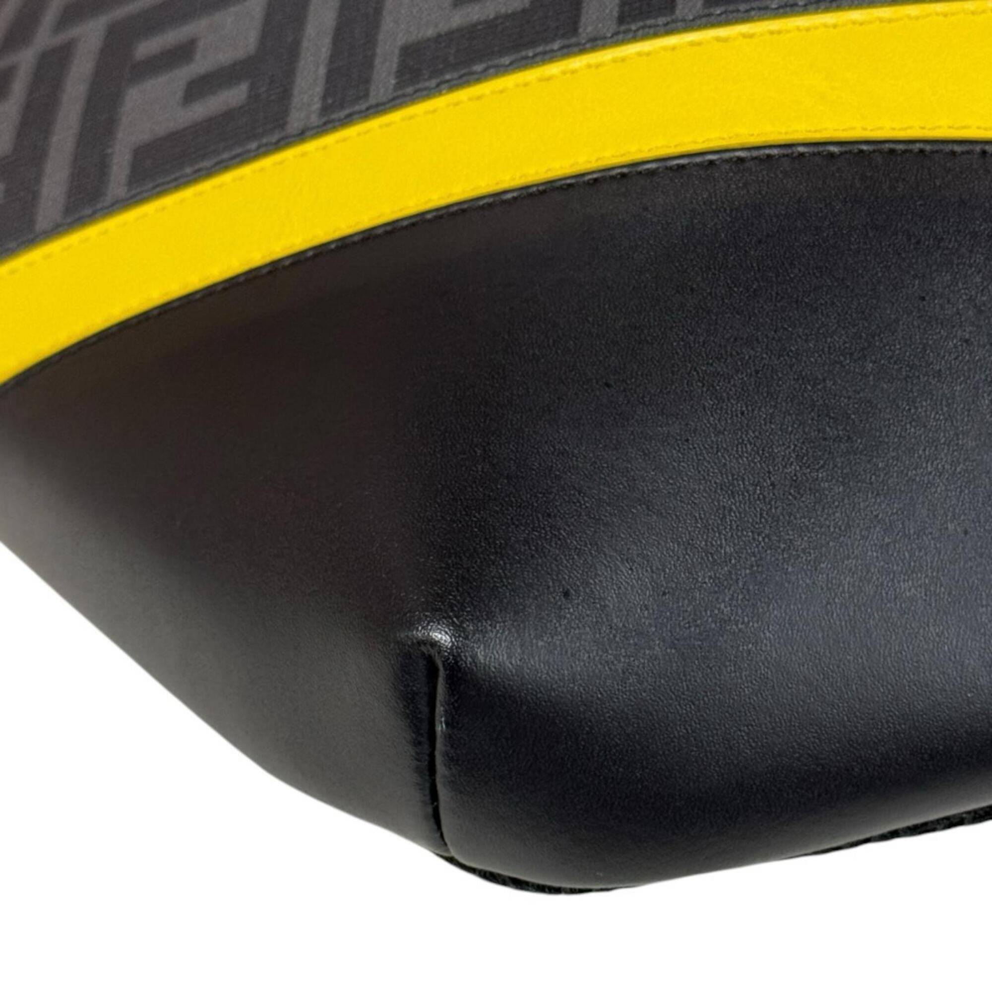 Fendi Zucca Black Gray Pvc Leather Fanny Pack (Pre-Owned)