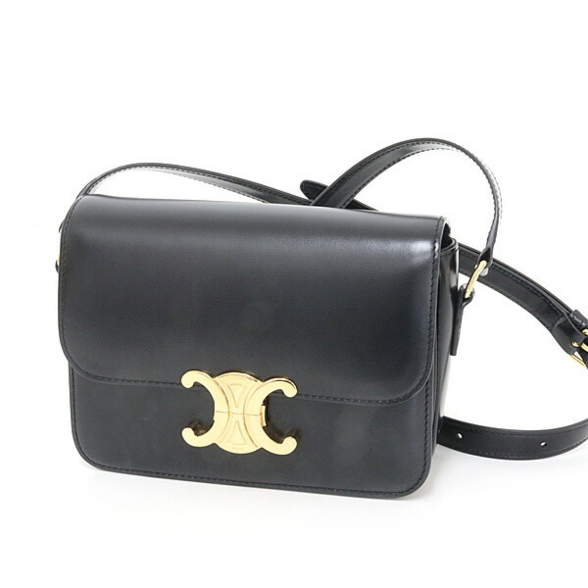 Celine Shopper Black Leather Shoulder Bag (Pre-Owned)