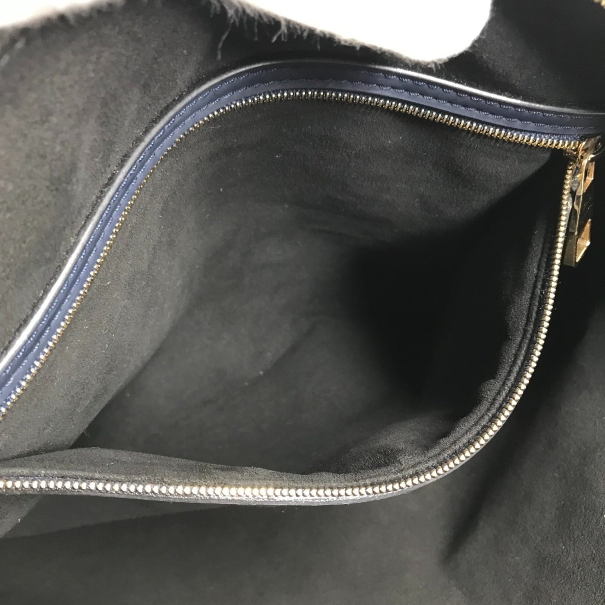 Louis Vuitton Black Blue Handbag Tote Bag (Pre-Owned)