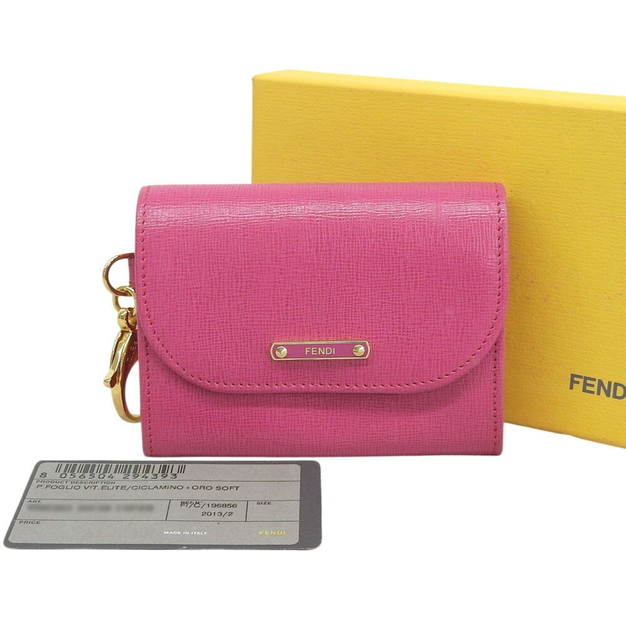 Fendi Pink Leather Wallet (Bi-Fold) (Pre-Owned)