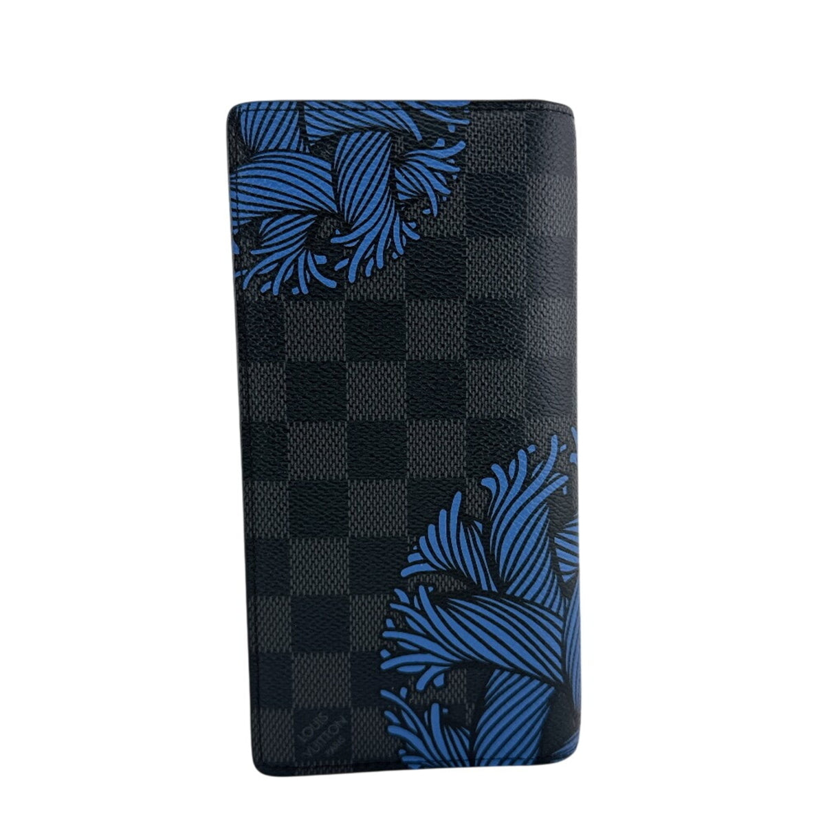 Louis Vuitton Damier Black Leather Long Wallet (Bi-Fold) (Pre-Owned)