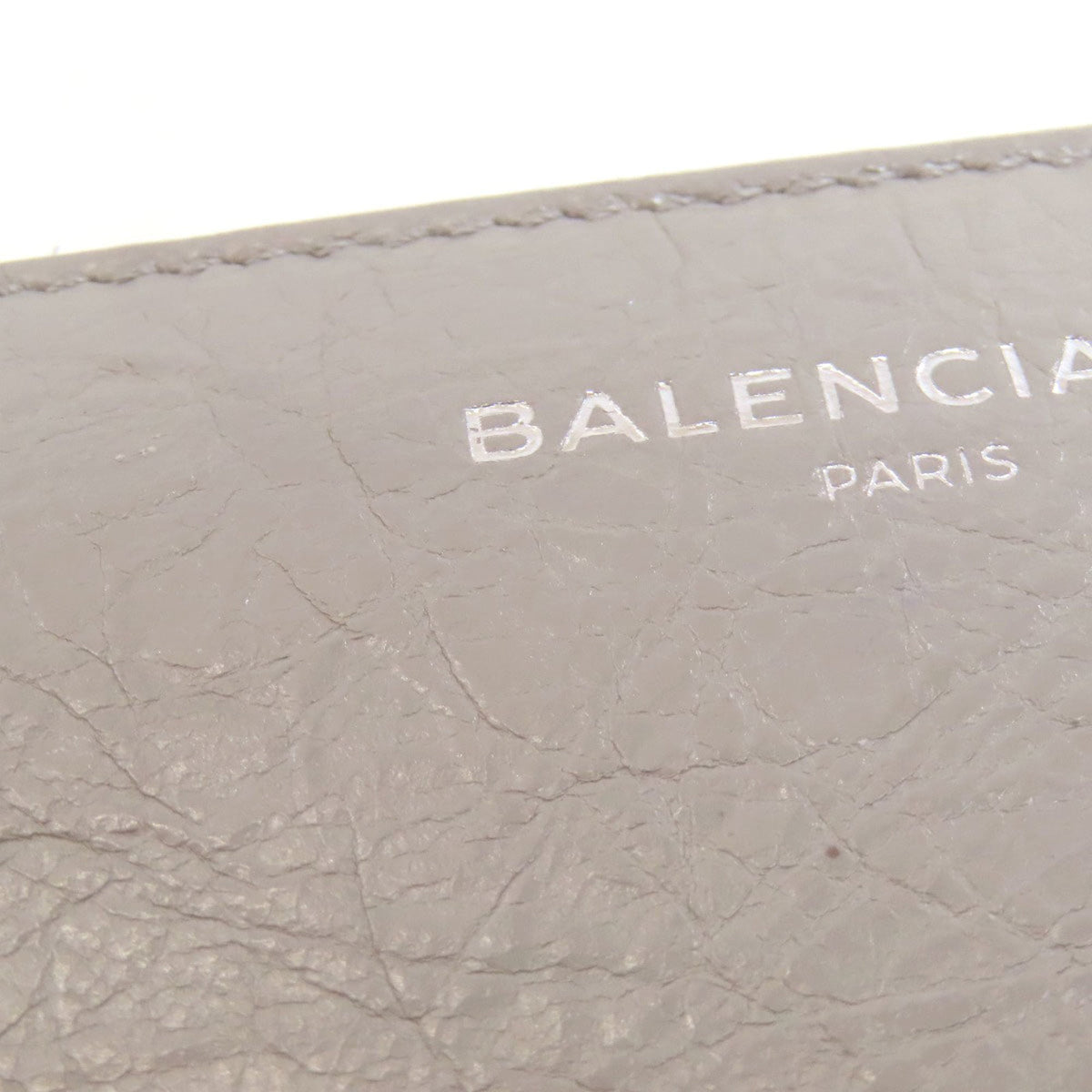 Balenciaga Gray Leather Long Wallet (Bi-Fold) (Pre-Owned)
