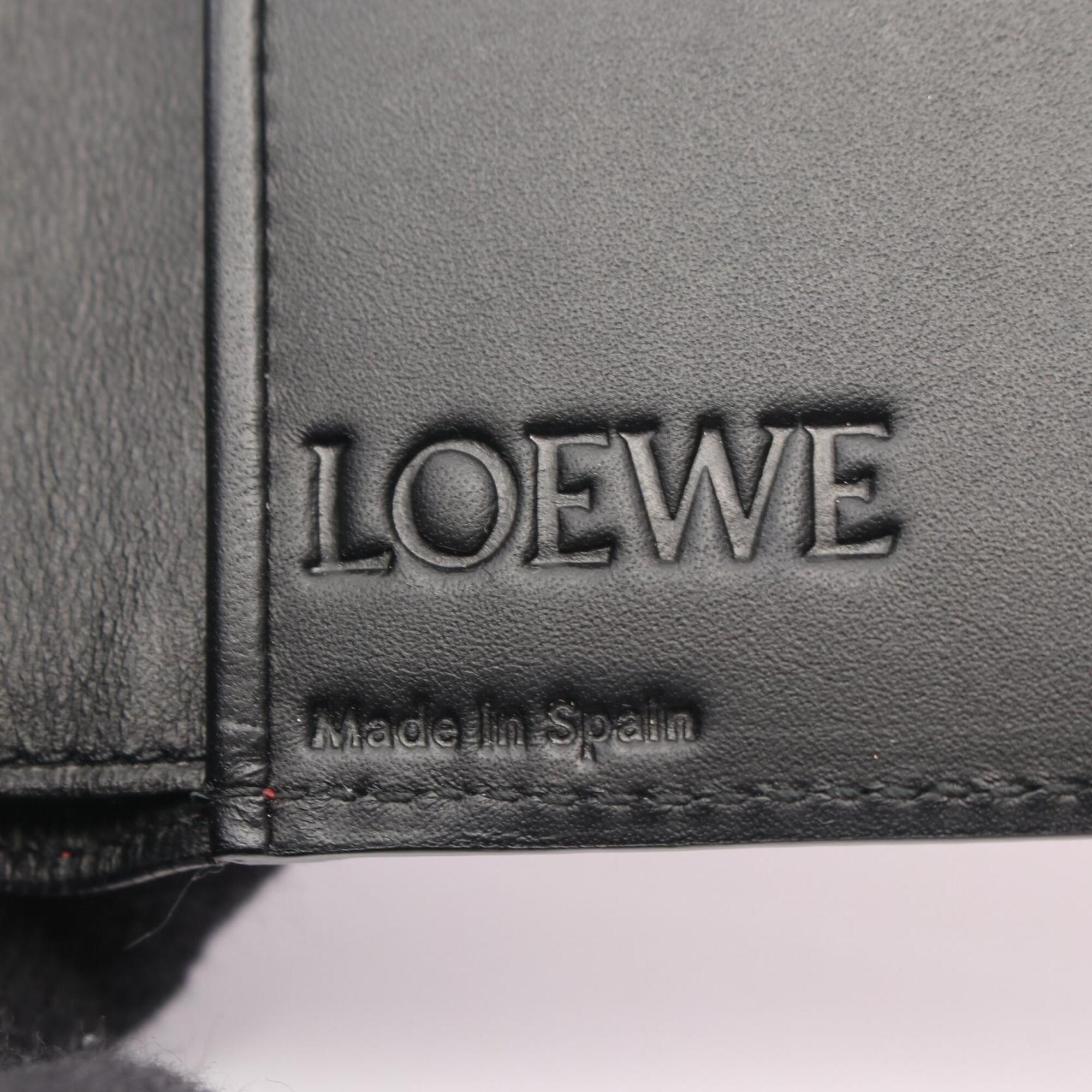 Loewe Bordeaux Leather Wallet (Bi-Fold) (Pre-Owned)