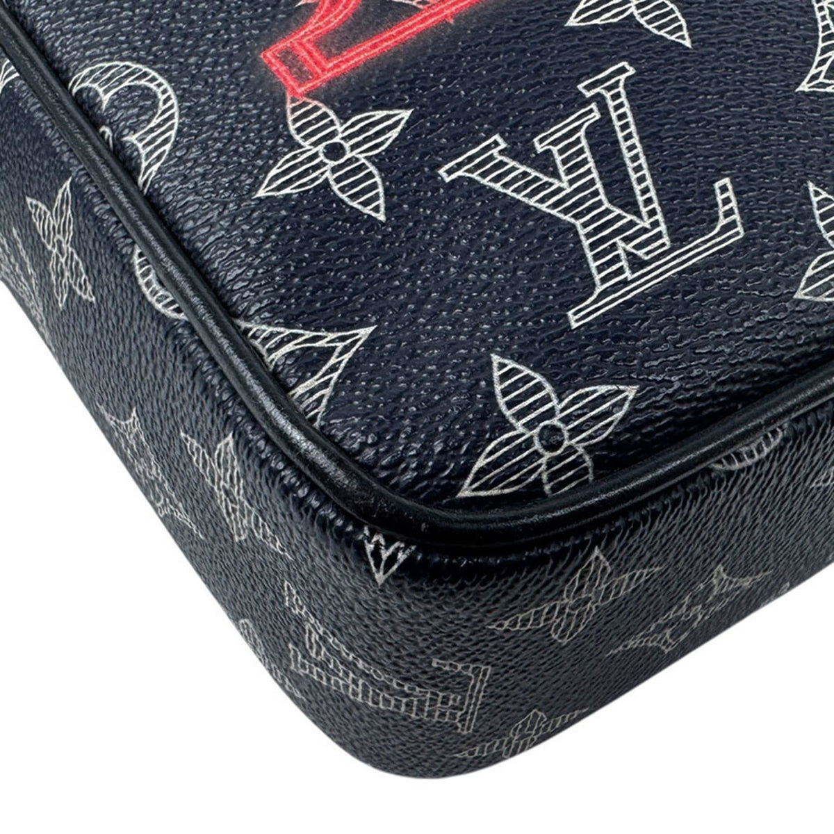 Louis Vuitton Navy Pvc Shoulder Bag (Pre-Owned)