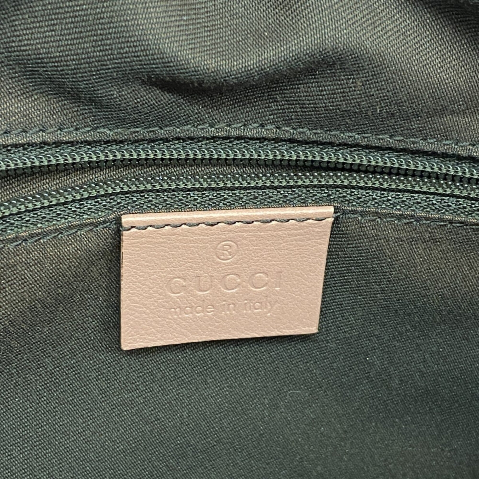 Gucci Beige Brown Pink Canvas Tote Bag (Pre-Owned)