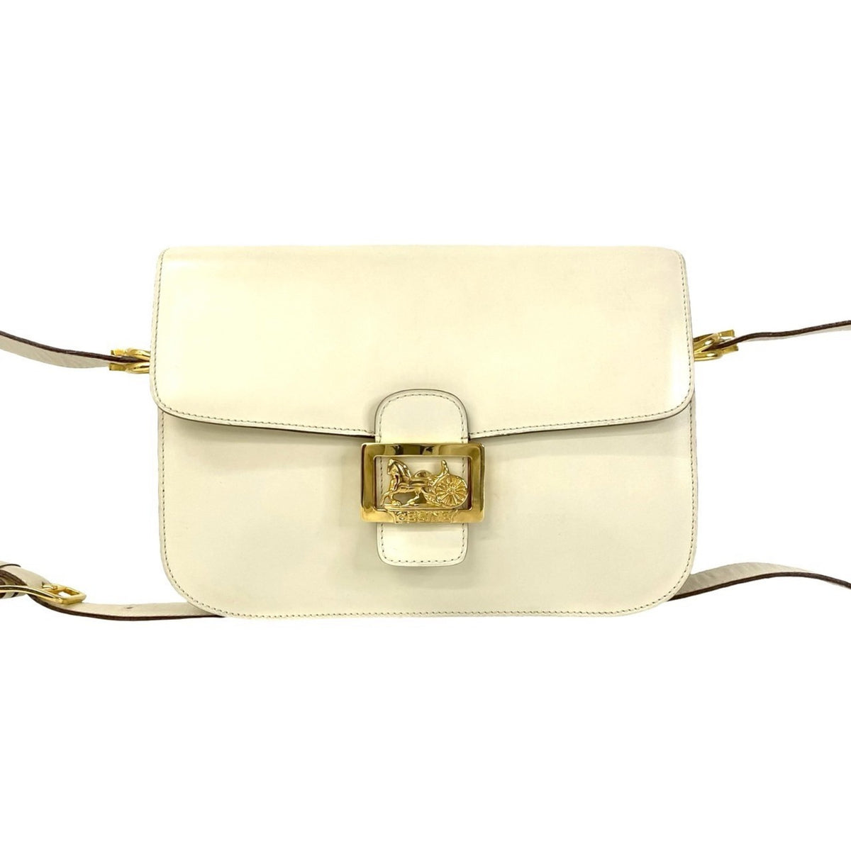 Celine White Leather Shoulder Bag (Pre-Owned)